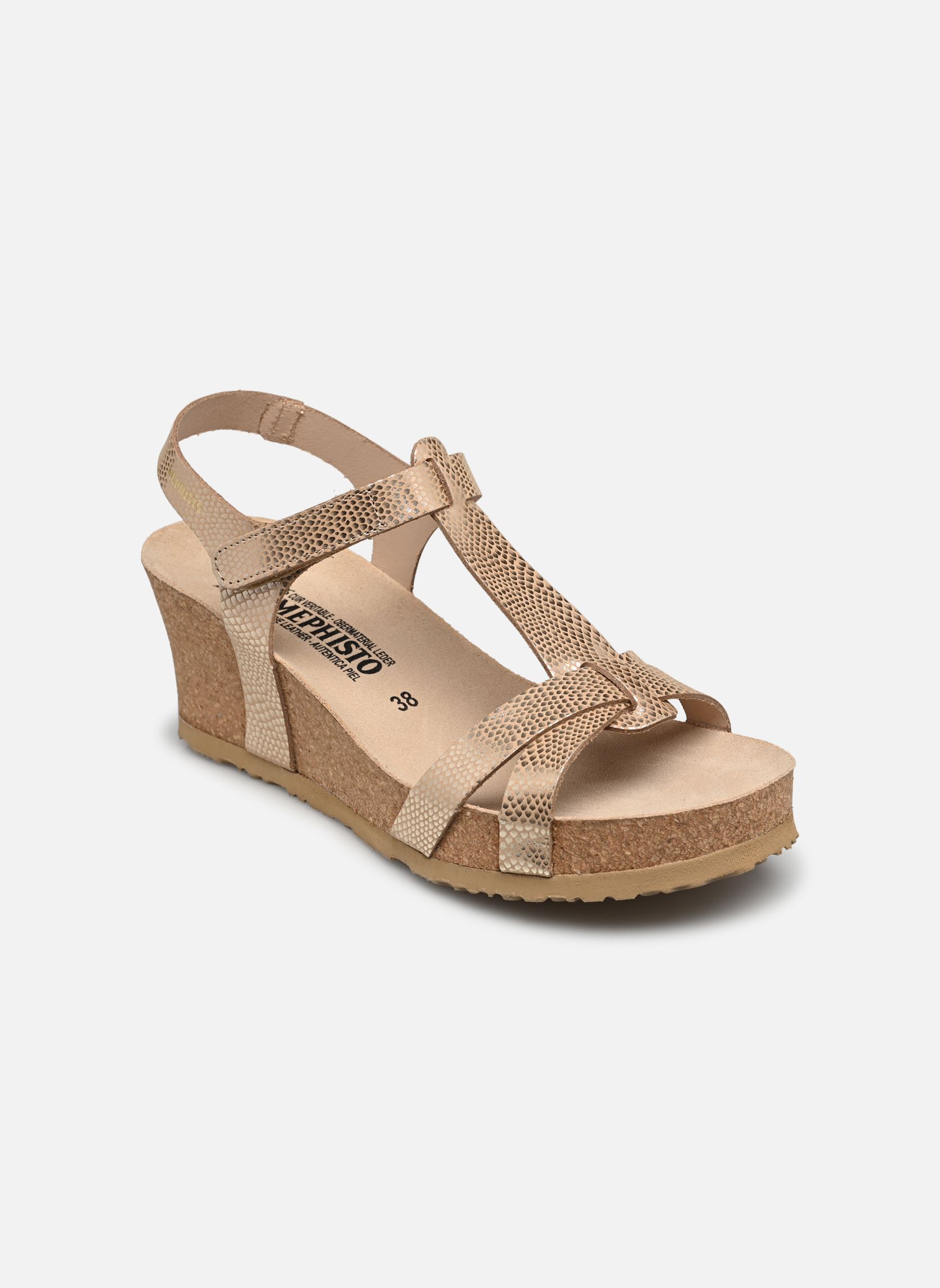 Sandalias y plataformas de cuña Liviane mujer beige Mephisto Sandalias y plataformas de cuña Liviane mujer beige LIGHT SAND