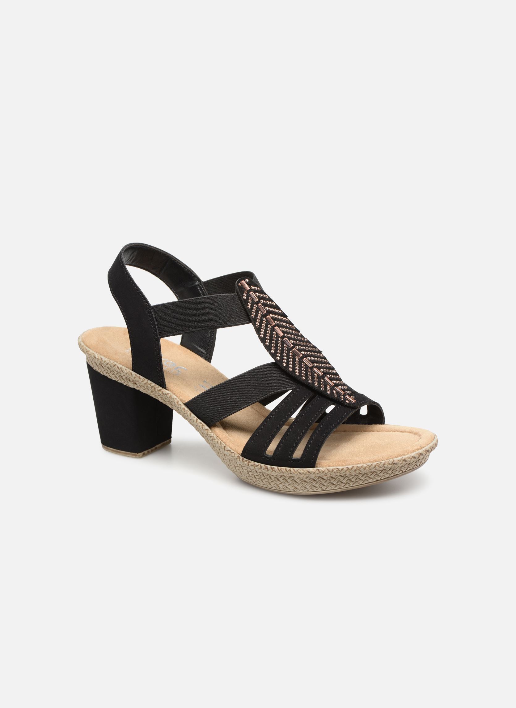 Sandales Nayeli femme noir Rieker Sandales Nayeli femme noir Noir
