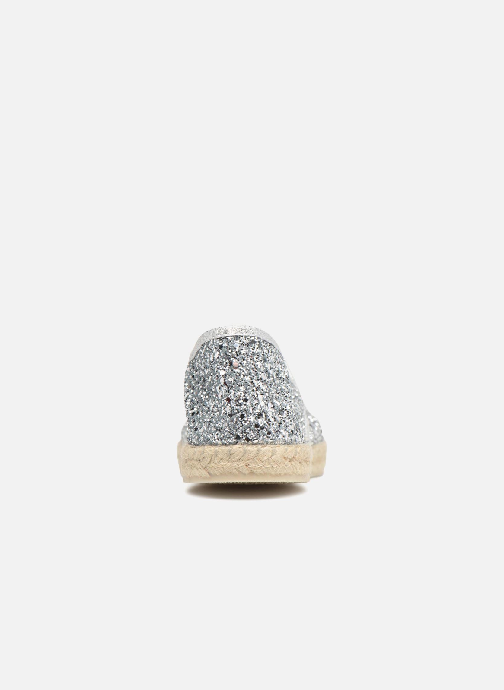 Platte espadrilles Espadrille 324 Glitter dames zilver La maison de l'espadrille Platte espadrilles Espadrille 324 Glitter dames zilver Argent