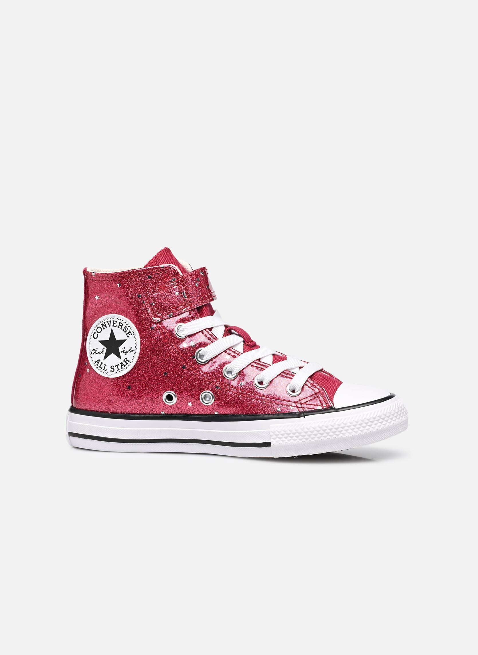 Zapatillas bajas Chuck Taylor All Star Glitter Ox niña rosa Converse Zapatillas bajas Chuck Taylor All Star Glitter Ox niña rosa SPORTY BERRY/WHITE/EGRET