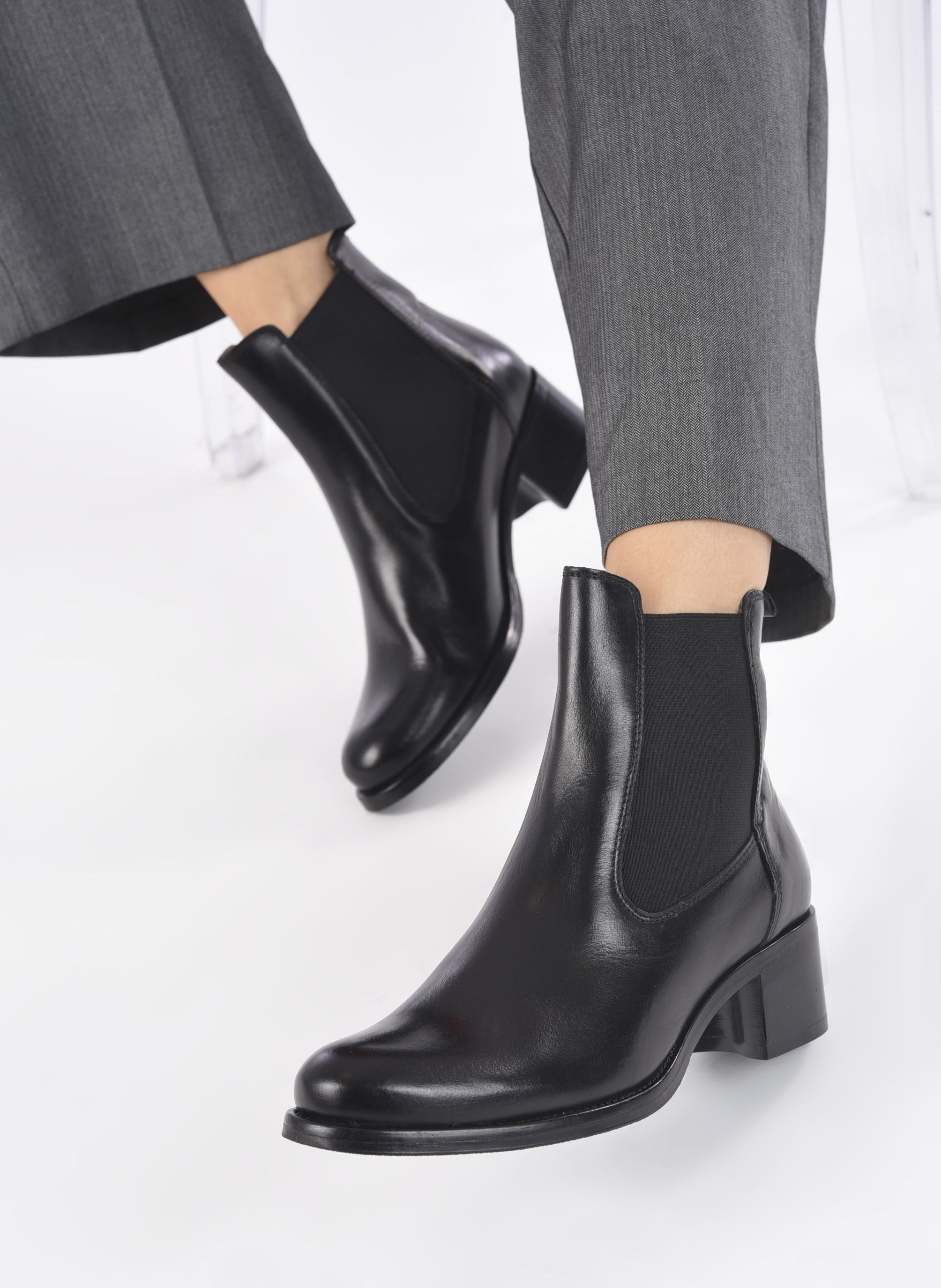 Niedrige Ankle Boots Nounours damen schwarz Georgia Rose Niedrige Ankle Boots Nounours damen schwarz NOIR