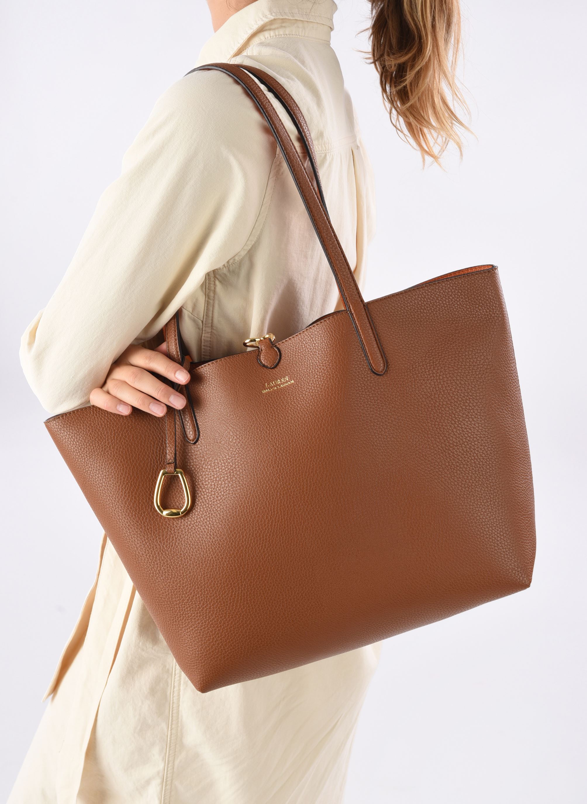 Grote winkelzak Rvrsble Tote Tote Medium dames bruin Lauren Ralph Lauren Grote winkelzak Rvrsble Tote Tote Medium dames bruin LAUREN TAN/ORANGE