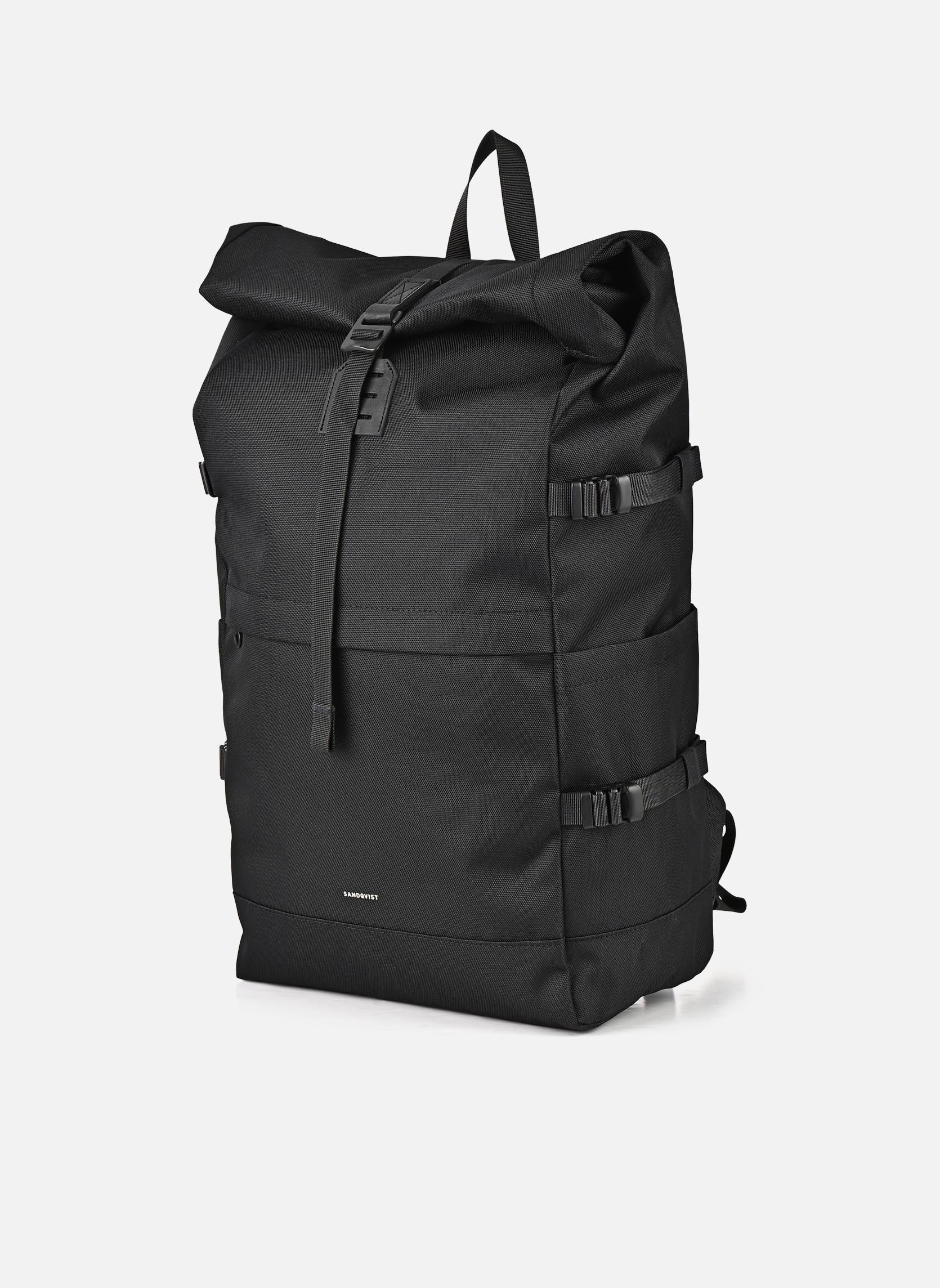 Sacs à dos Icon Rolltop Backpack L noir SANDQVIST Sacs à dos Icon Rolltop Backpack L noir Black black with black leather