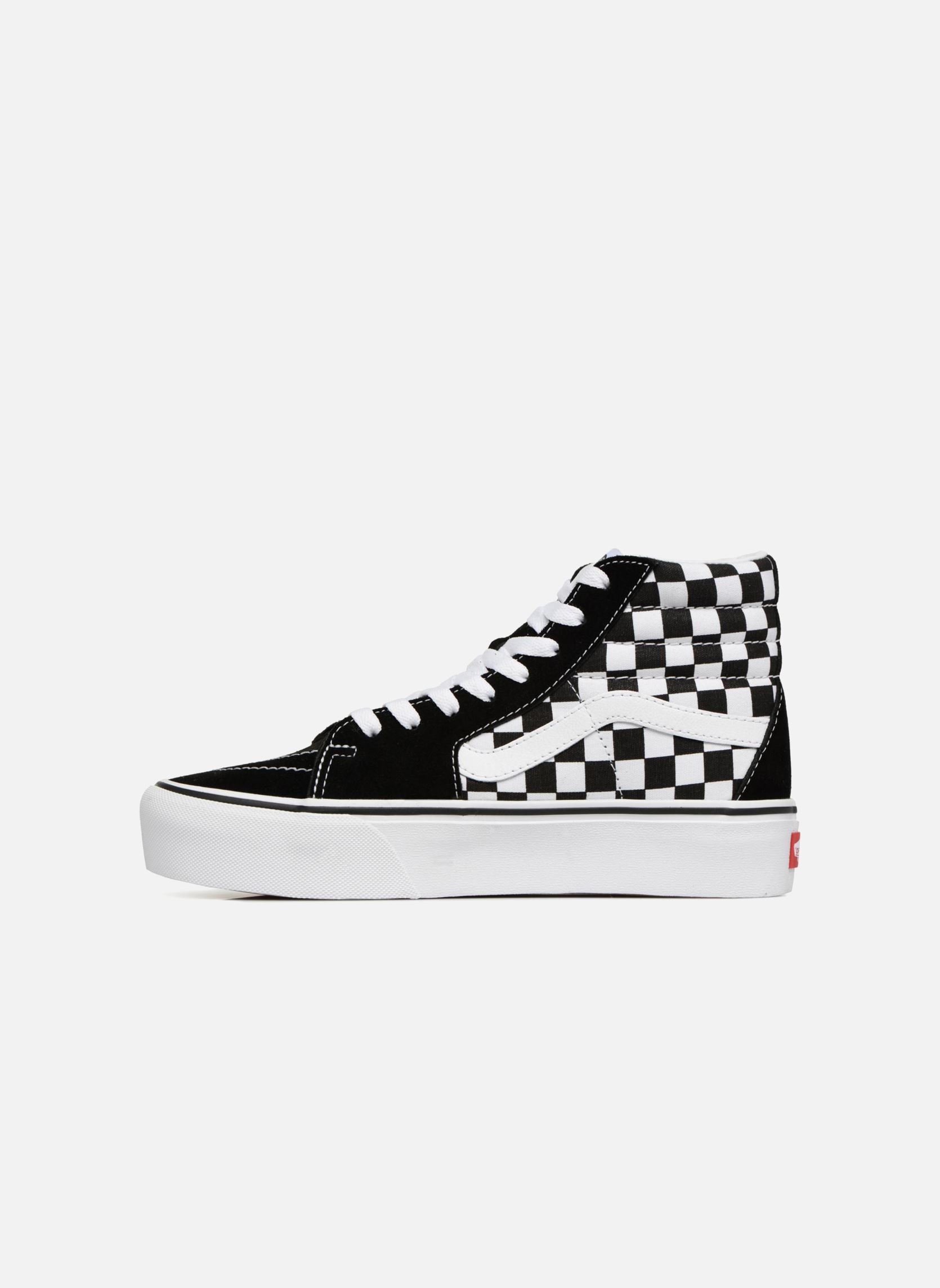 Niedrige Sneaker SK8 Hi Platform damen schwarz Vans Niedrige Sneaker SK8 Hi Platform damen schwarz CHECKERBOARDTRUE WHITE