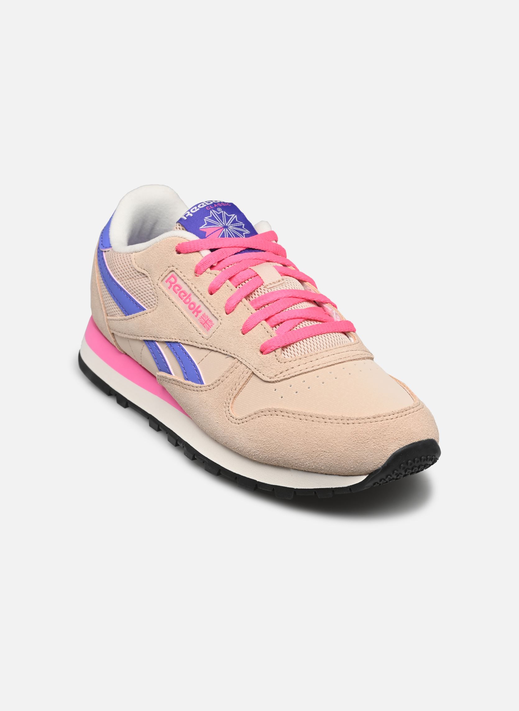 Baskets basses Classic Leather J fille multicolore Reebok Baskets basses Classic Leather J fille multicolore TAPIOCA/ATOMICPINK/SOLARPURPLE