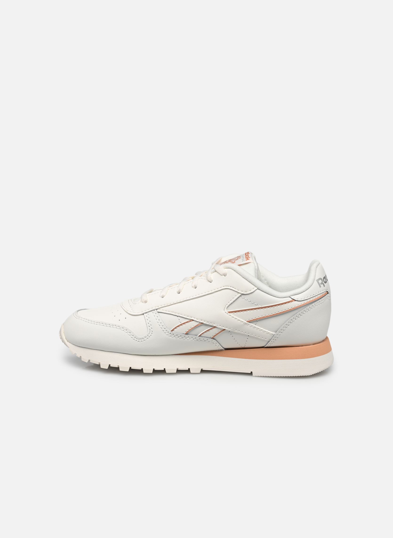 Niedrige Sneaker Classic Leather J mädchen weiß Reebok Niedrige Sneaker Classic Leather J mädchen weiß CHALK/CLAY/SILVERCHROME