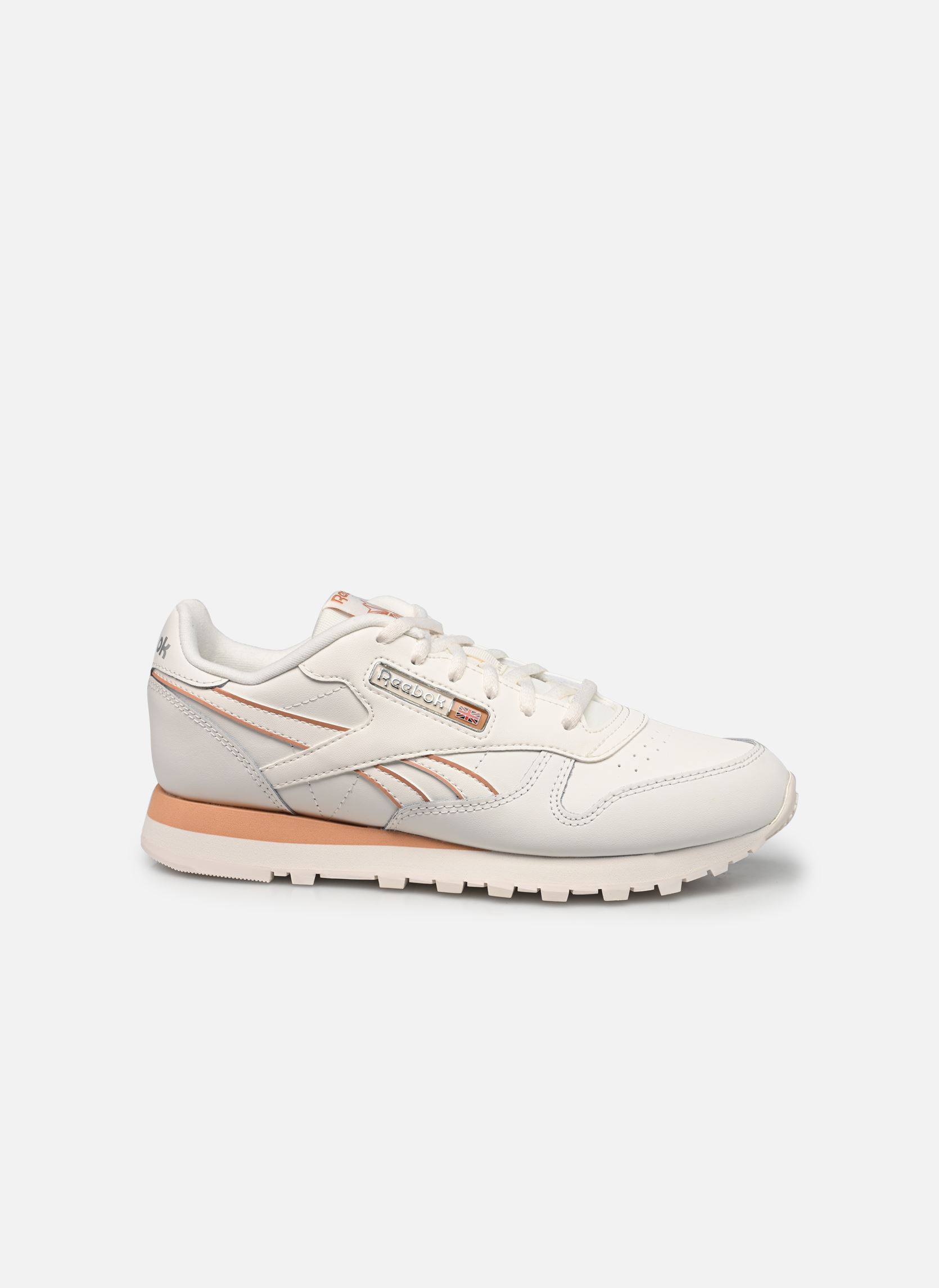 Niedrige Sneaker Classic Leather J mädchen weiß Reebok Niedrige Sneaker Classic Leather J mädchen weiß CHALK/CLAY/SILVERCHROME