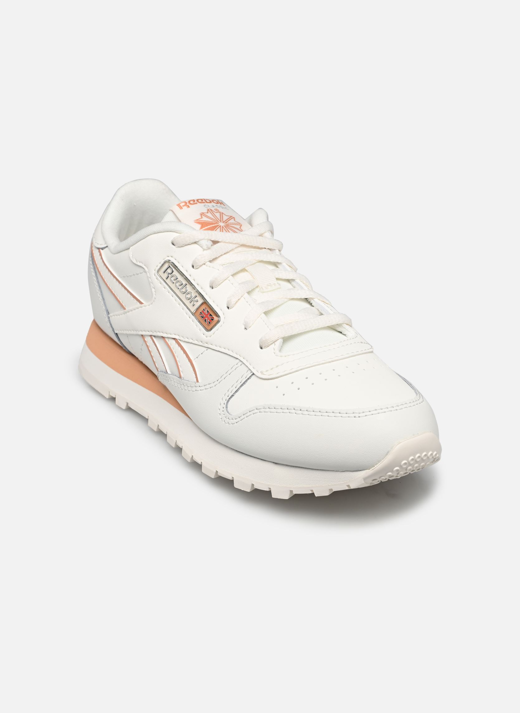 Niedrige Sneaker Classic Leather J mädchen weiß Reebok Niedrige Sneaker Classic Leather J mädchen weiß CHALK/CLAY/SILVERCHROME