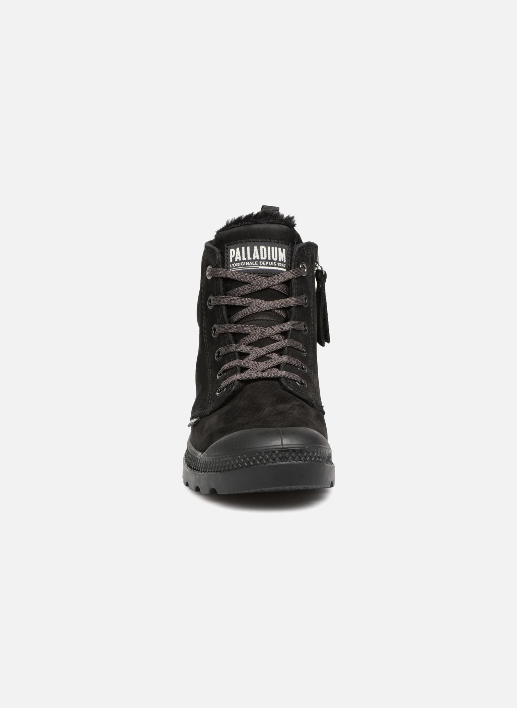 Geschnürte Stiefeletten PAMPA HI ZIP WOOL W damen schwarz Palladium Geschnürte Stiefeletten PAMPA HI ZIP WOOL W damen schwarz BLACK BLACK