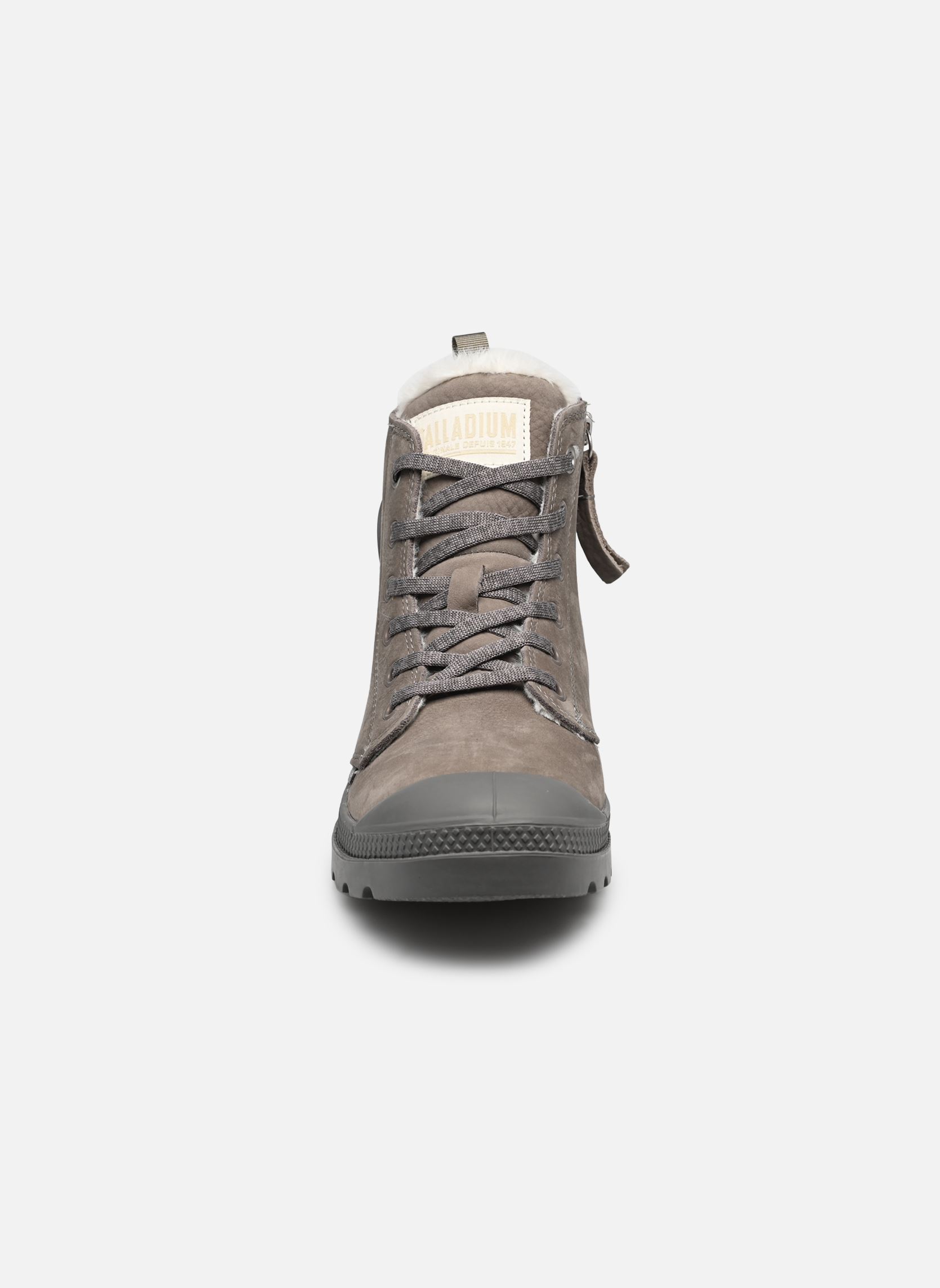 Botines con cordones PAMPA HI ZIP WOOL W mujer gris Palladium Botines con cordones PAMPA HI ZIP WOOL W mujer gris CLOUDBURST-CHRCLGRY