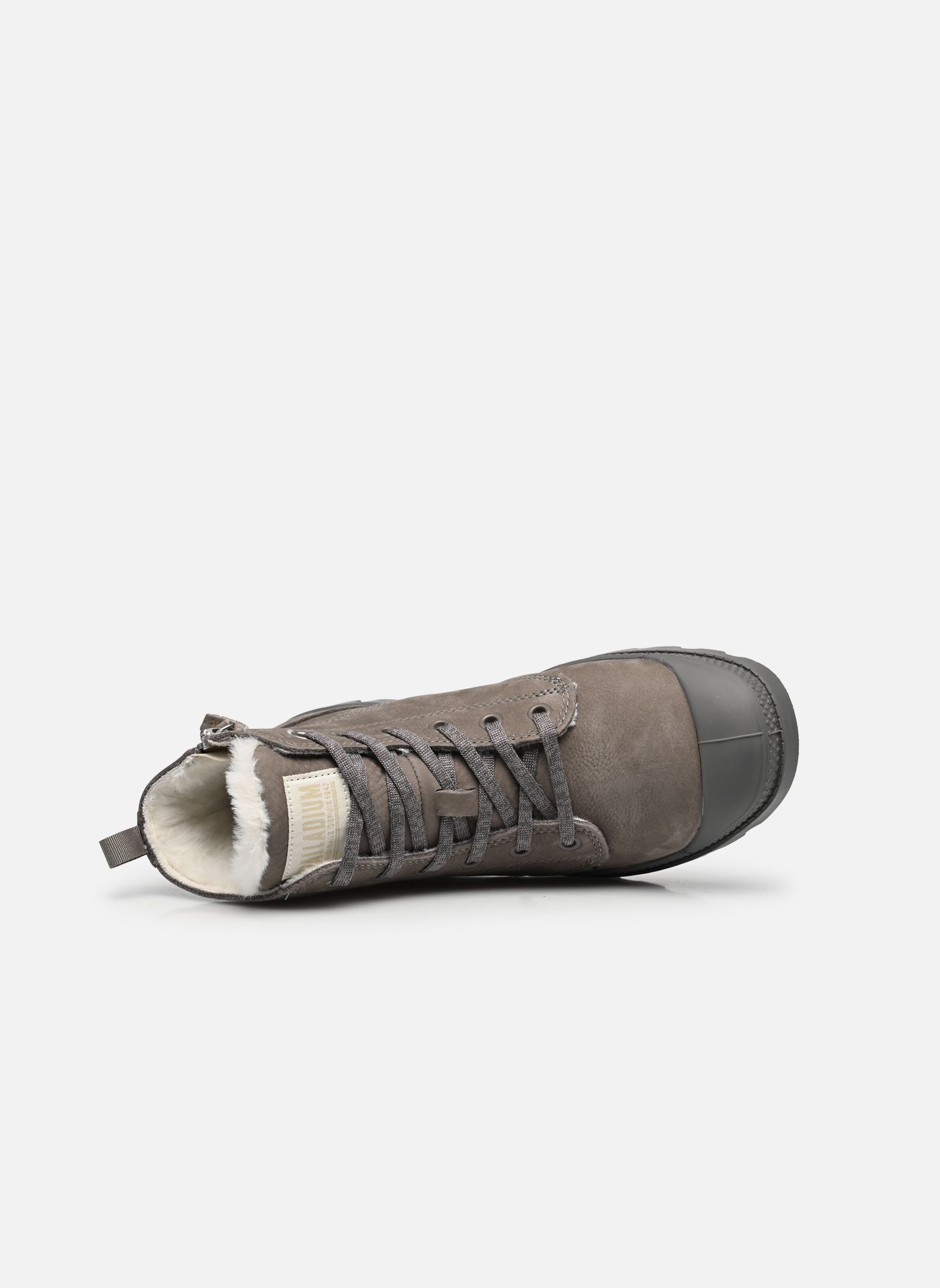 Botines con cordones PAMPA HI ZIP WOOL W mujer gris Palladium Botines con cordones PAMPA HI ZIP WOOL W mujer gris CLOUDBURST-CHRCLGRY