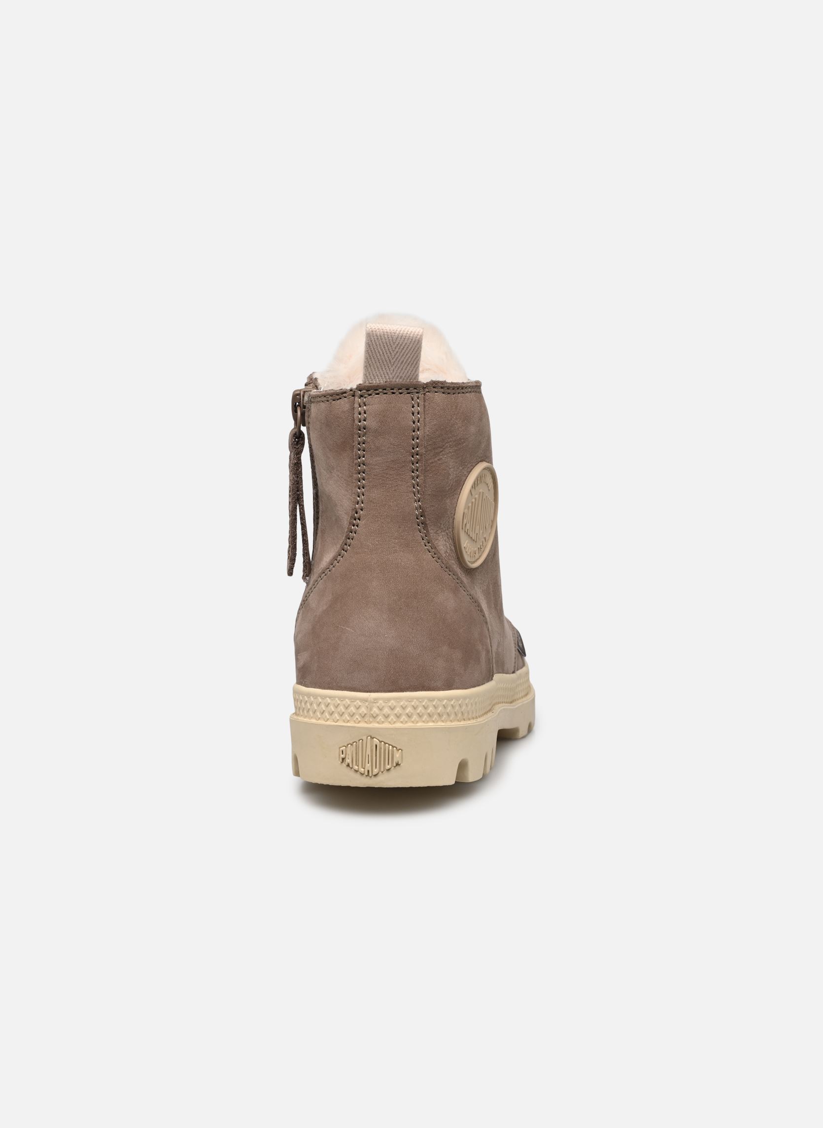 Botines con cordones PAMPA HI ZIP WOOL W mujer gris Palladium Botines con cordones PAMPA HI ZIP WOOL W mujer gris BROWN