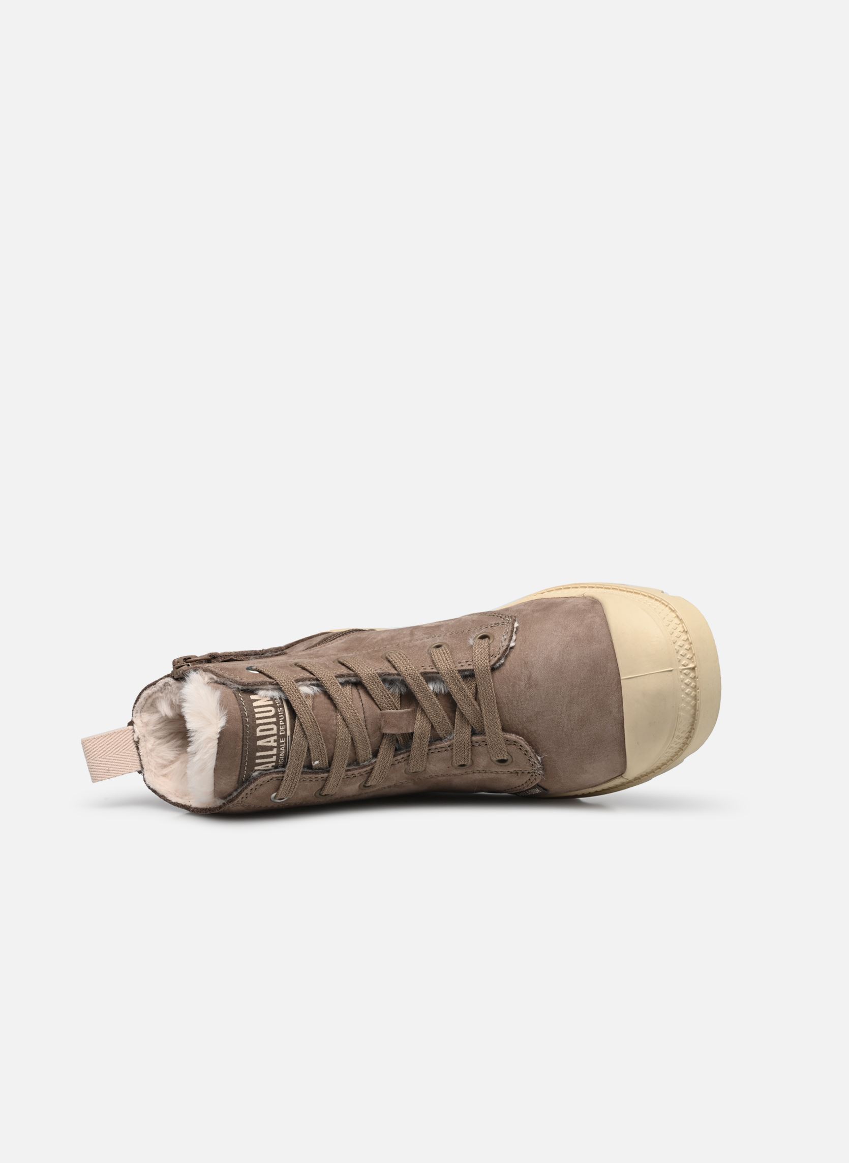 Botines con cordones PAMPA HI ZIP WOOL W mujer gris Palladium Botines con cordones PAMPA HI ZIP WOOL W mujer gris BROWN