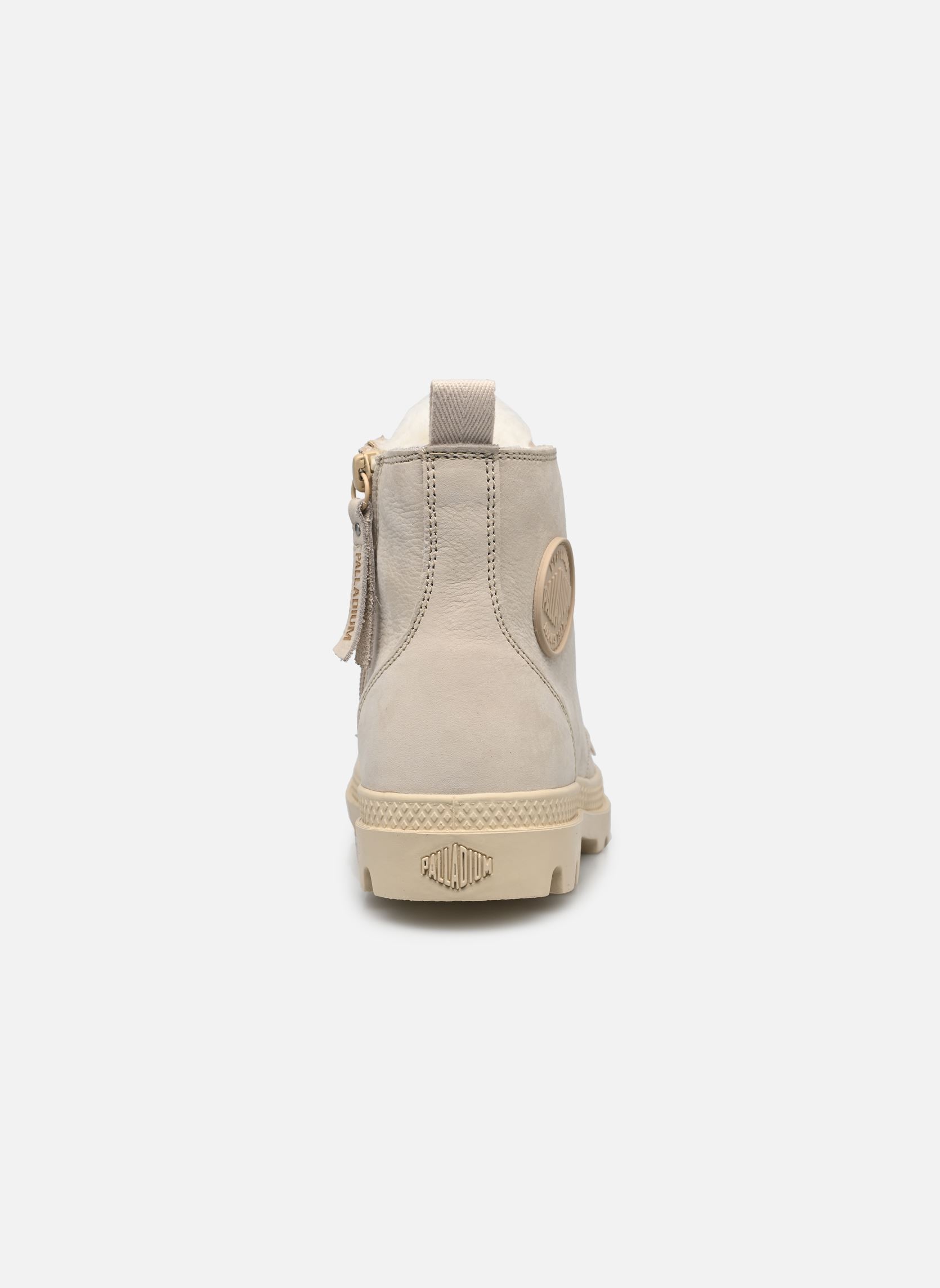 Geschnürte Stiefeletten PAMPA HI ZIP WOOL W damen beige Palladium Geschnürte Stiefeletten PAMPA HI ZIP WOOL W damen beige SAHARA