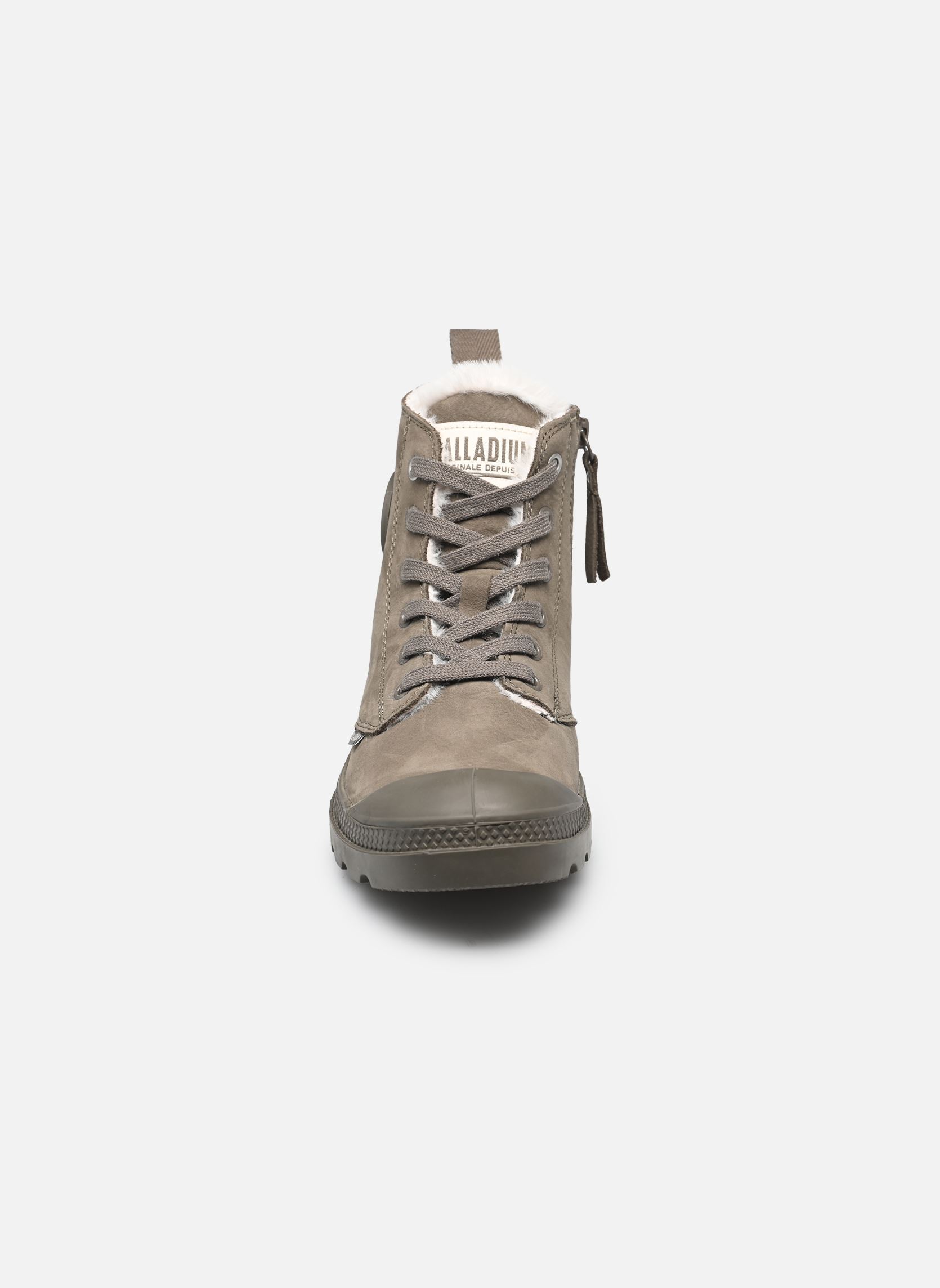 Geschnürte Stiefeletten PAMPA HI ZIP WOOL W damen grau Palladium Geschnürte Stiefeletten PAMPA HI ZIP WOOL W damen grau ROCKS