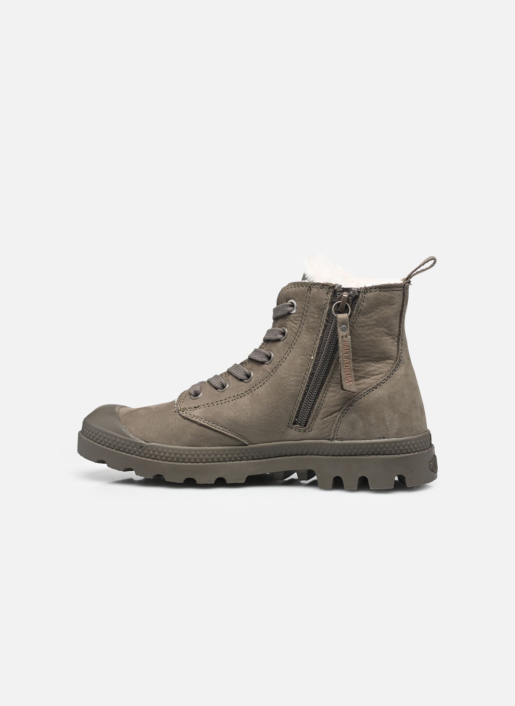 Geschnürte Stiefeletten PAMPA HI ZIP WOOL W damen grau Palladium Geschnürte Stiefeletten PAMPA HI ZIP WOOL W damen grau ROCKS