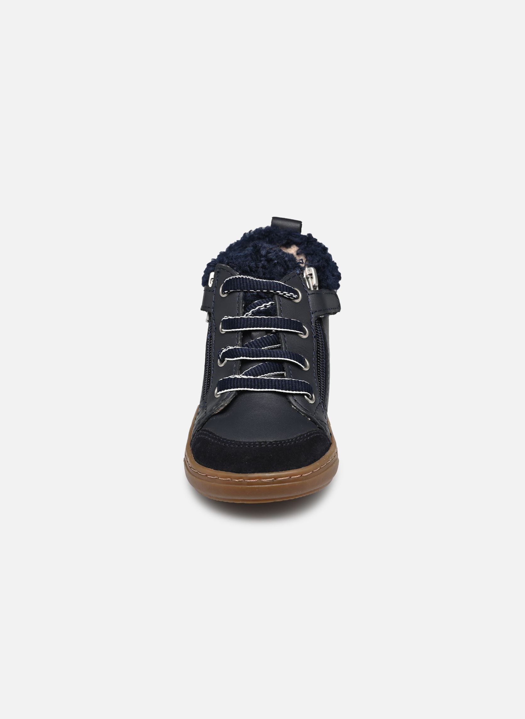 Chaussures premiers pas Bouba Zip Wool garçon bleu Shoo Pom Chaussures premiers pas Bouba Zip Wool garçon bleu NAVY