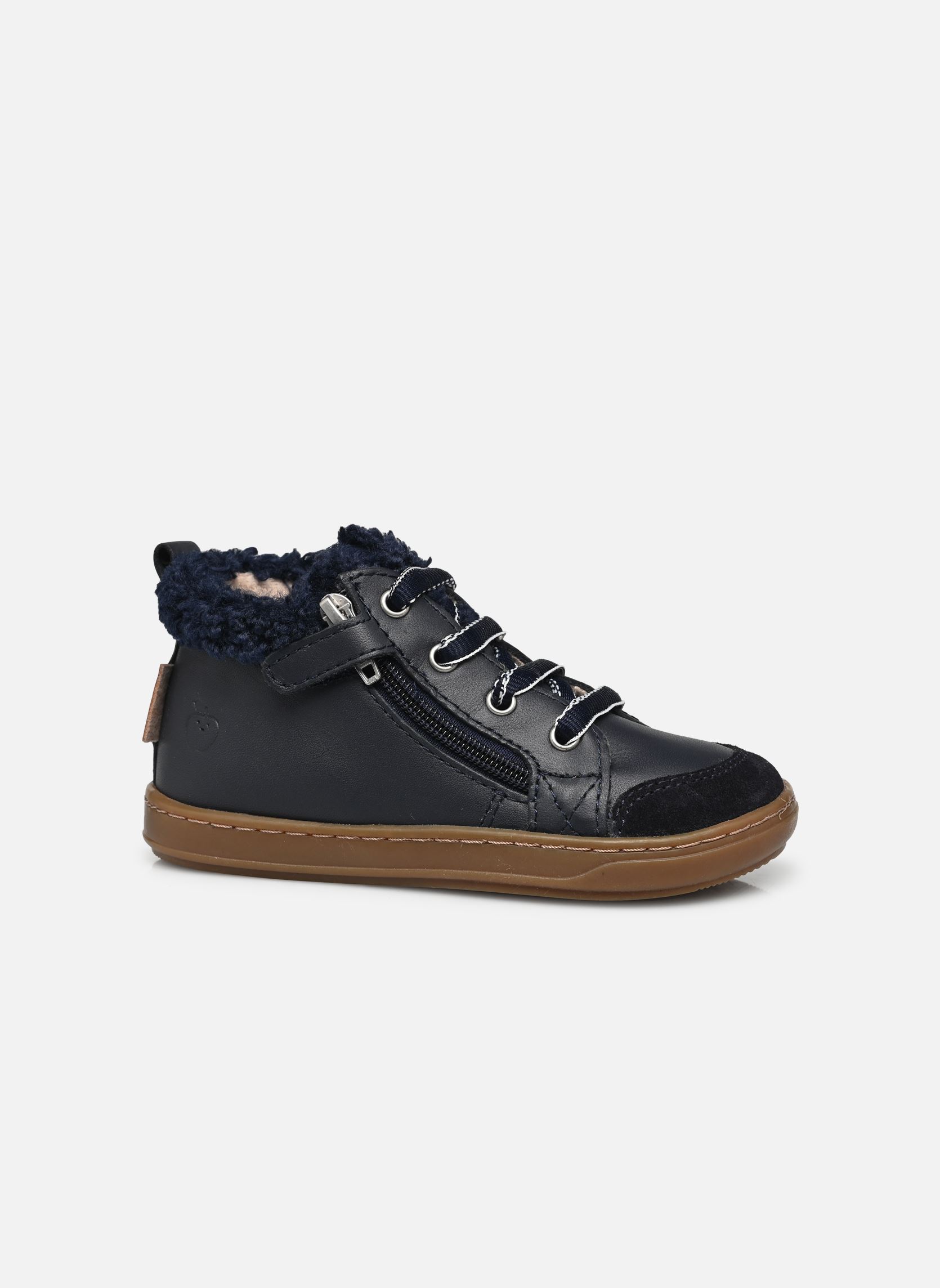 Chaussures premiers pas Bouba Zip Wool garçon bleu Shoo Pom Chaussures premiers pas Bouba Zip Wool garçon bleu NAVY