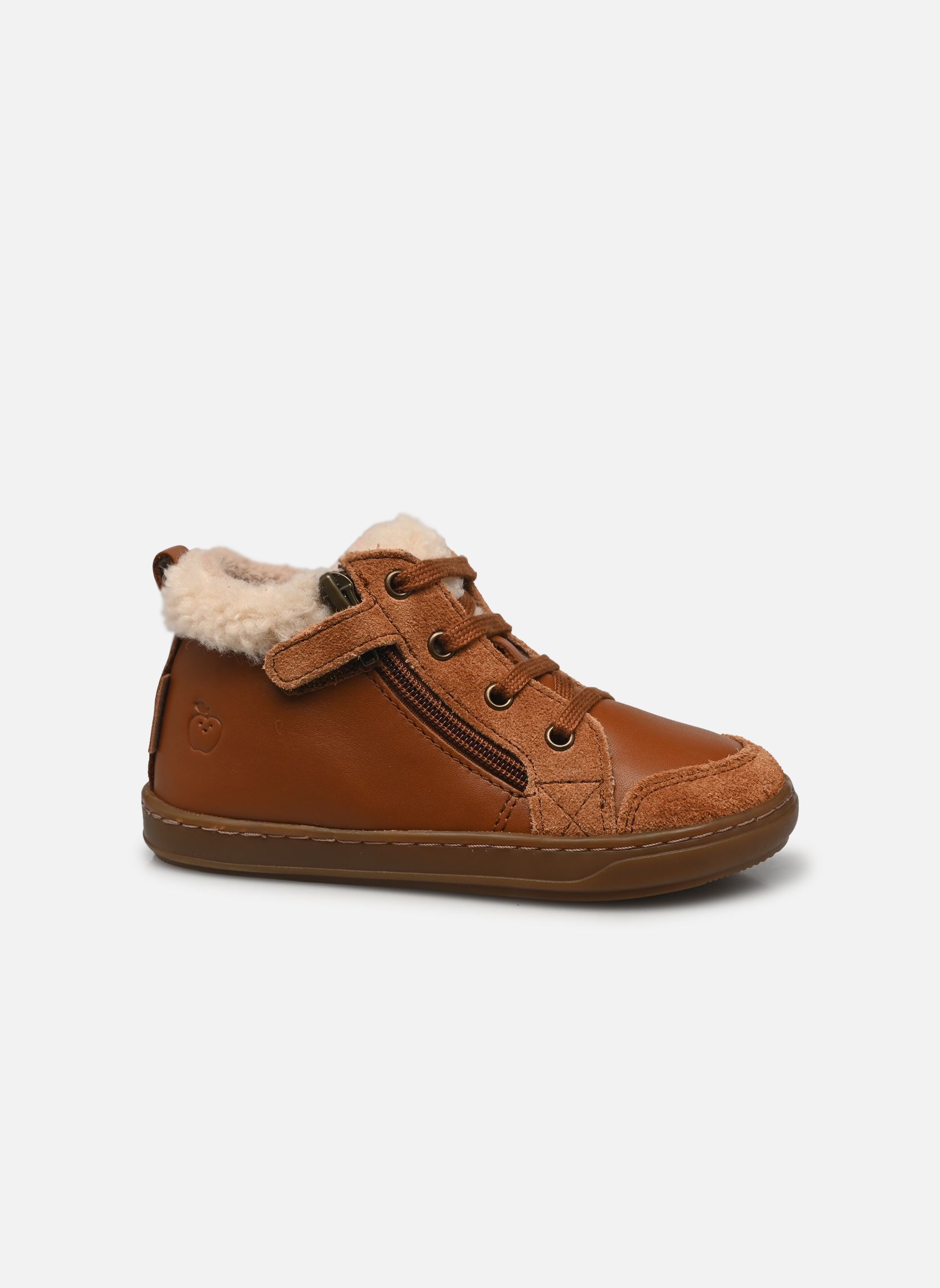 Chaussures premiers pas Bouba Zip Wool garçon marron Shoo Pom Chaussures premiers pas Bouba Zip Wool garçon marron CAMEL-OFF WHITE 2