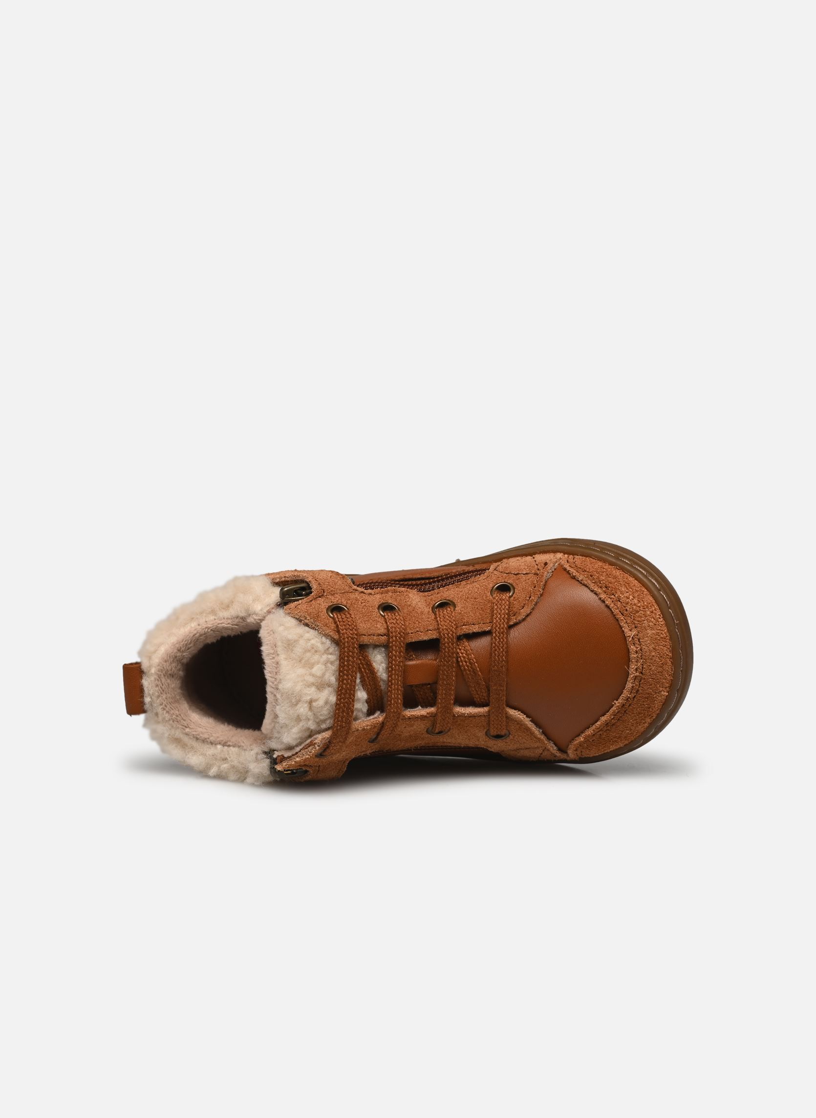 Chaussures premiers pas Bouba Zip Wool garçon marron Shoo Pom Chaussures premiers pas Bouba Zip Wool garçon marron CAMEL-OFF WHITE 2