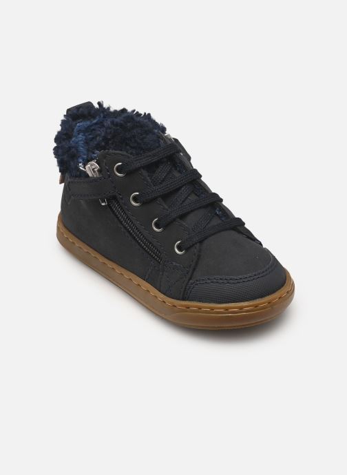 Shoo Pom Schuhe für die ersten Schritte Bouba Zip Wool jungen blau