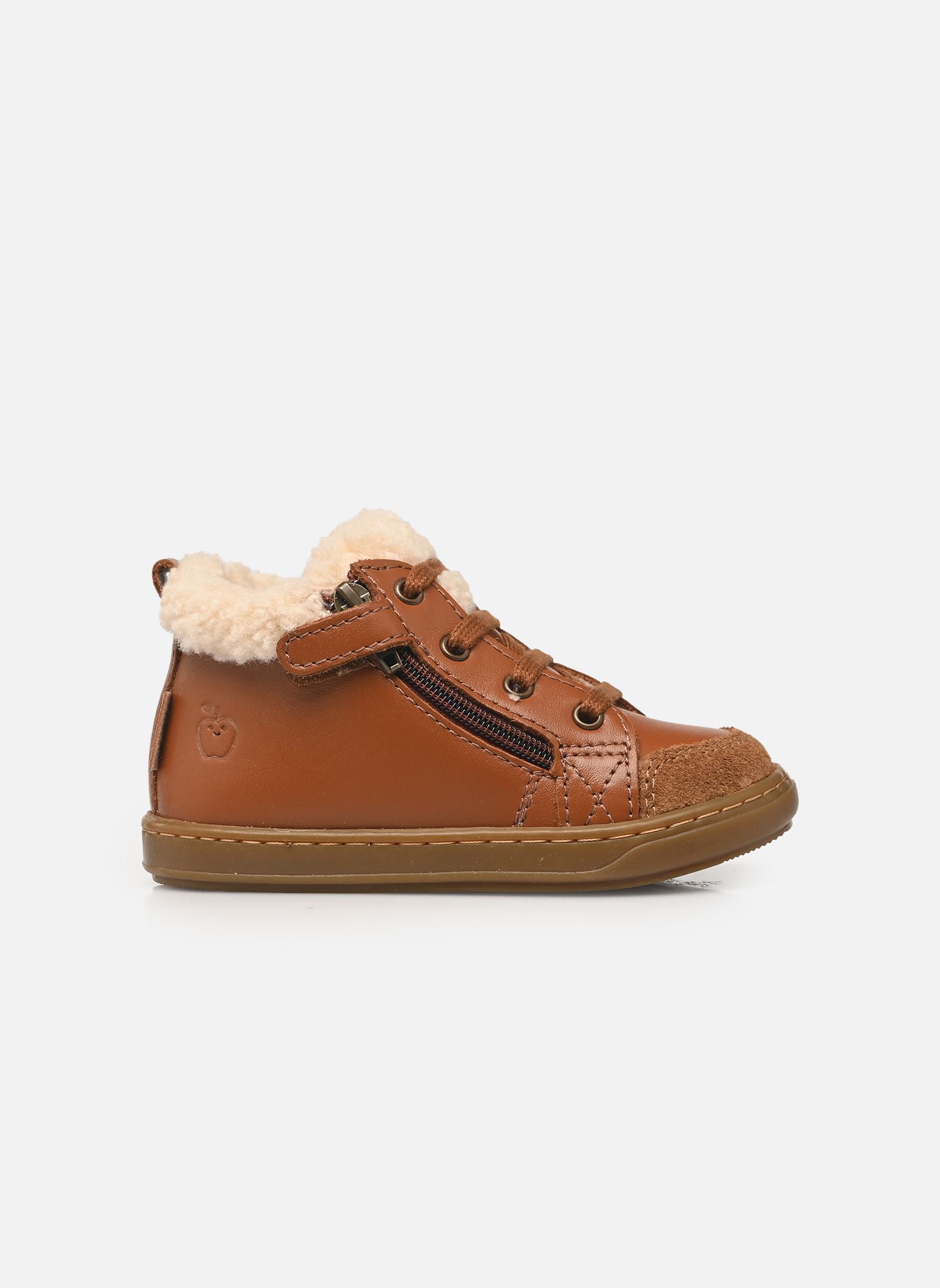Chaussures premiers pas Bouba Zip Wool garçon marron Shoo Pom Chaussures premiers pas Bouba Zip Wool garçon marron DK CAMEL