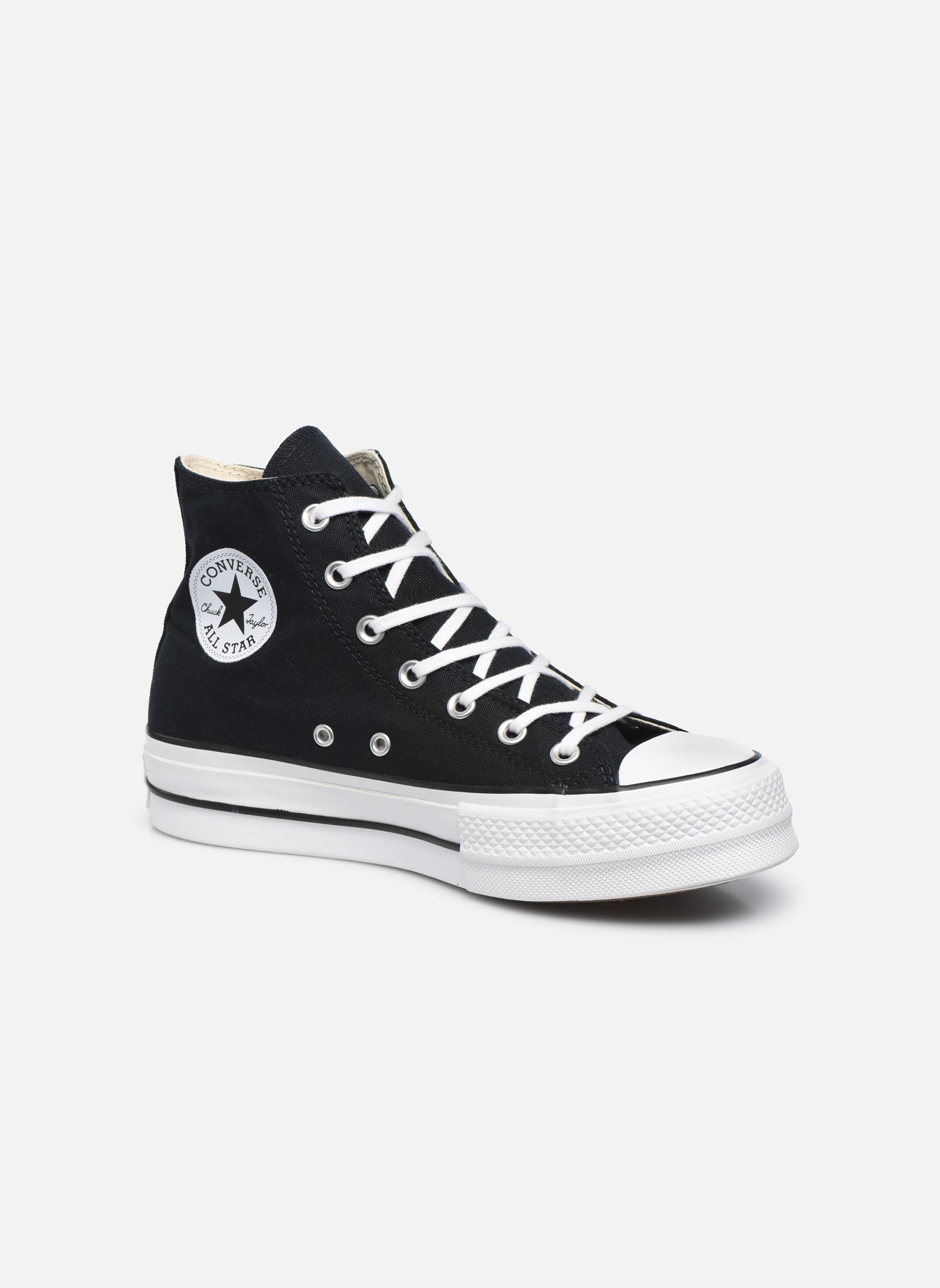 Sneakers di tela Chuck Taylor Lift Hi donna nero Converse Sneakers di tela Chuck Taylor Lift Hi donna nero BLACKWHITEWHITE