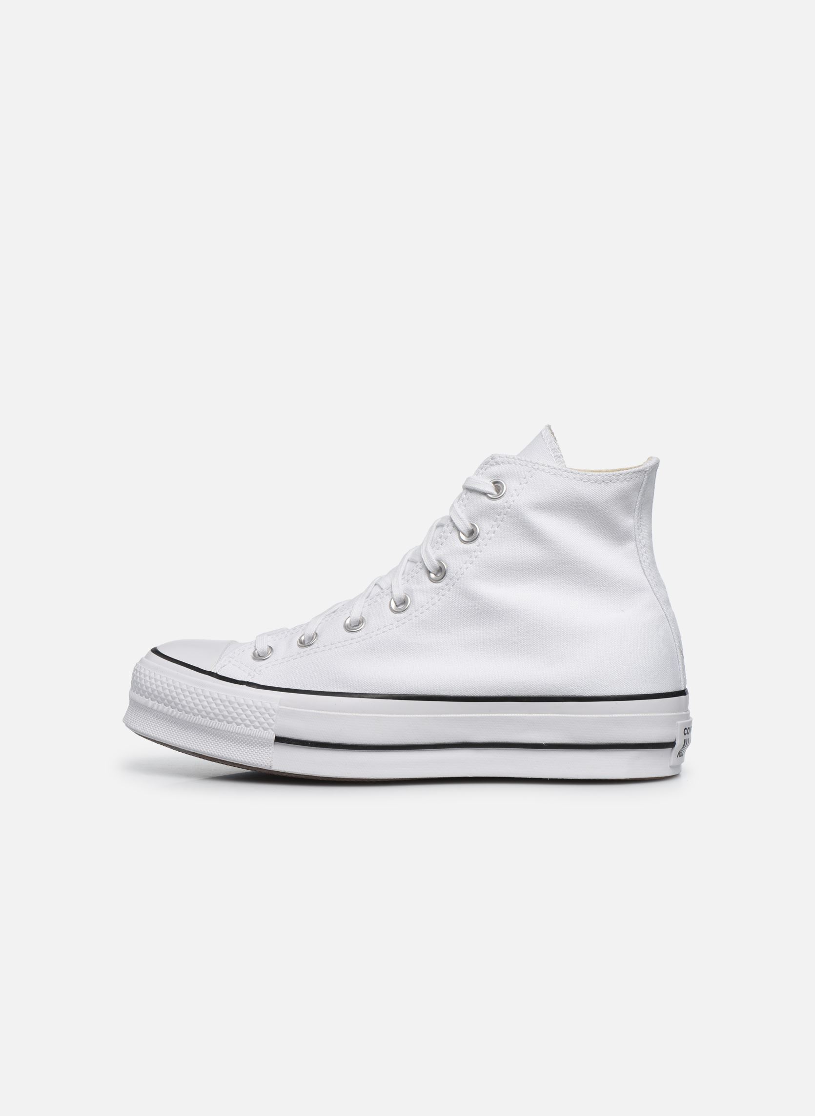 Baskets toile Chuck Taylor Lift Hi femme blanc Converse Baskets toile Chuck Taylor Lift Hi femme blanc WHITE/BLACK/WHITE