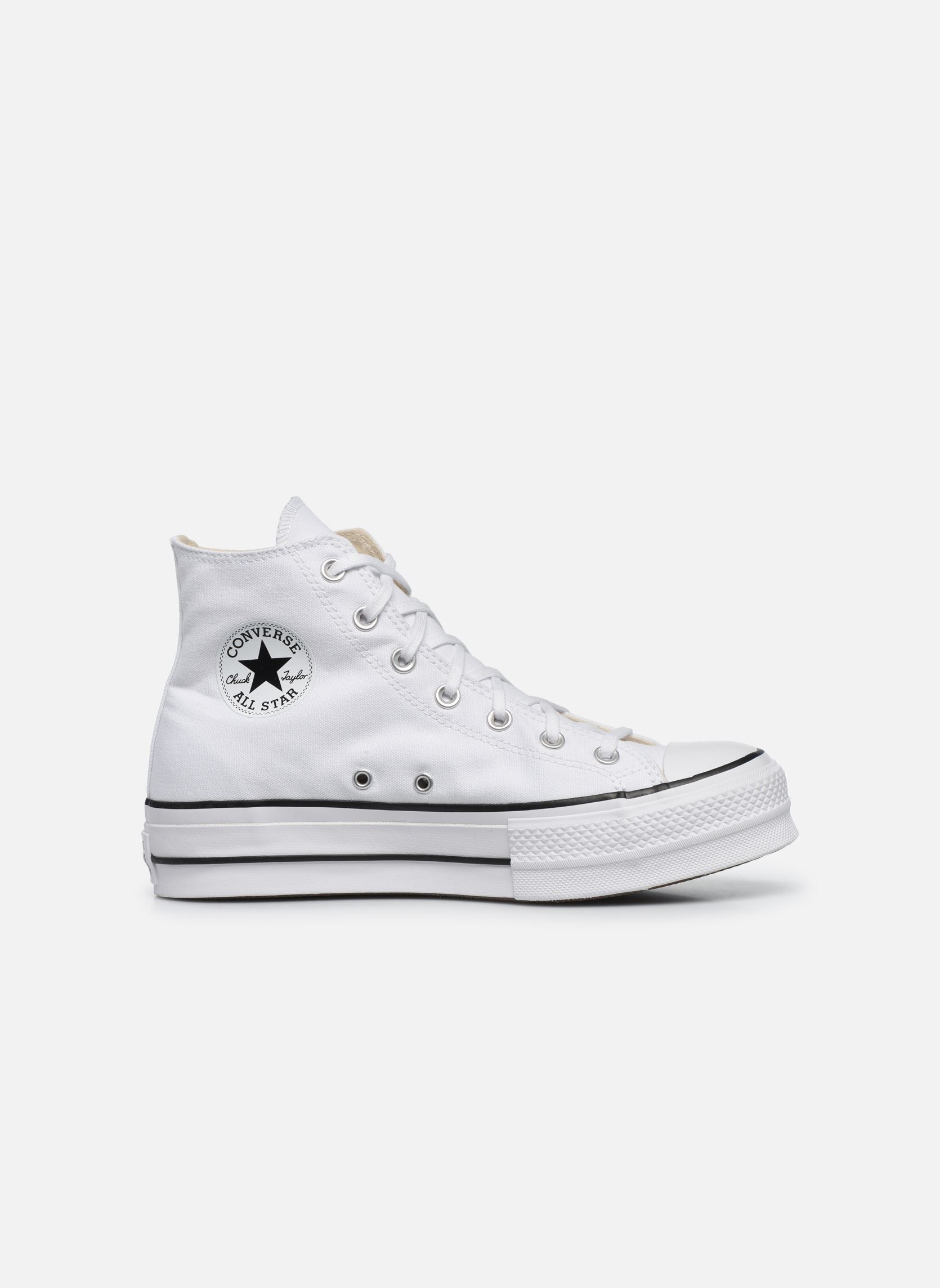 Baskets toile Chuck Taylor Lift Hi femme blanc Converse Baskets toile Chuck Taylor Lift Hi femme blanc WHITE/BLACK/WHITE