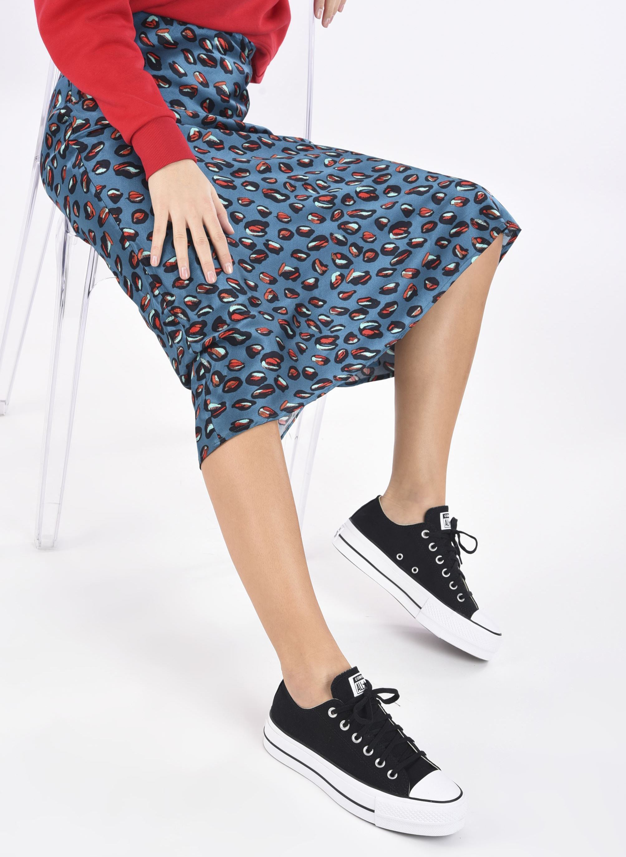Baskets toile Chuck Taylor Lift Ox femme noir Converse Baskets toile Chuck Taylor Lift Ox femme noir BLACKWHITEWHITE
