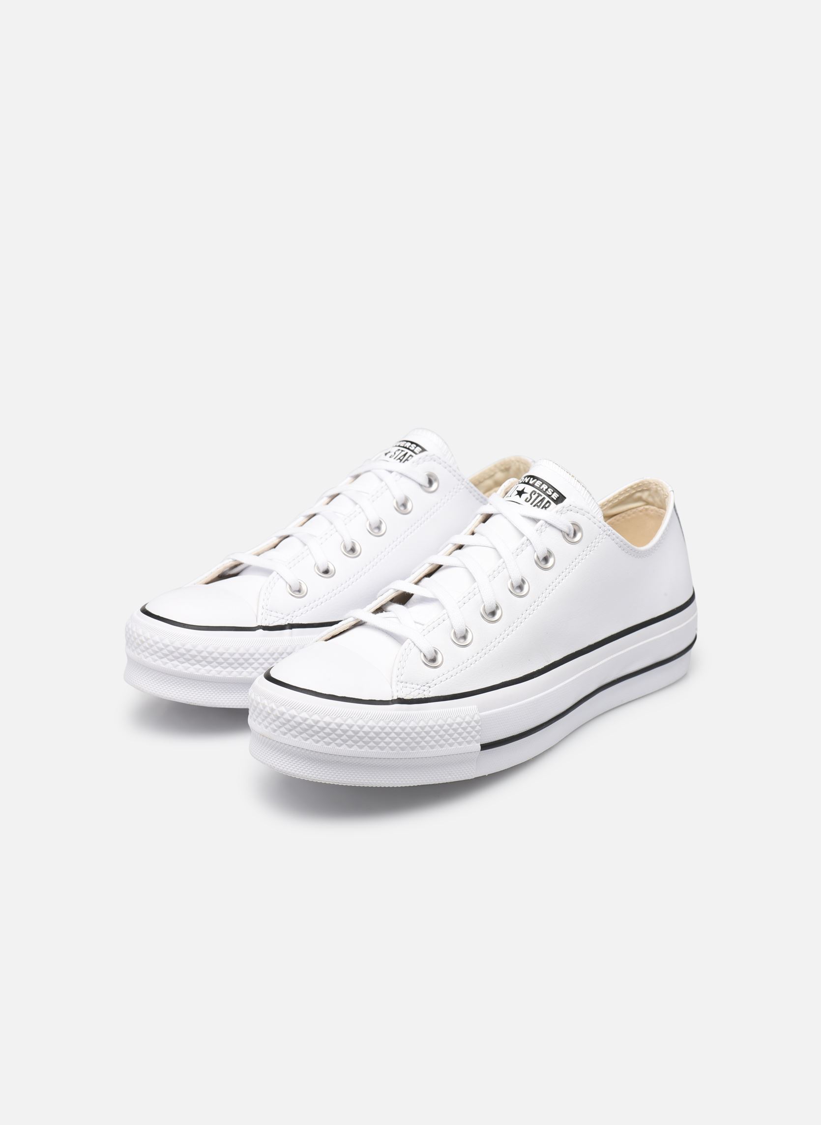 Niedrige Sneaker Chuck Taylor Lift Clean Ox damen weiß Converse Niedrige Sneaker Chuck Taylor Lift Clean Ox damen weiß WHITEBLACKWHITE