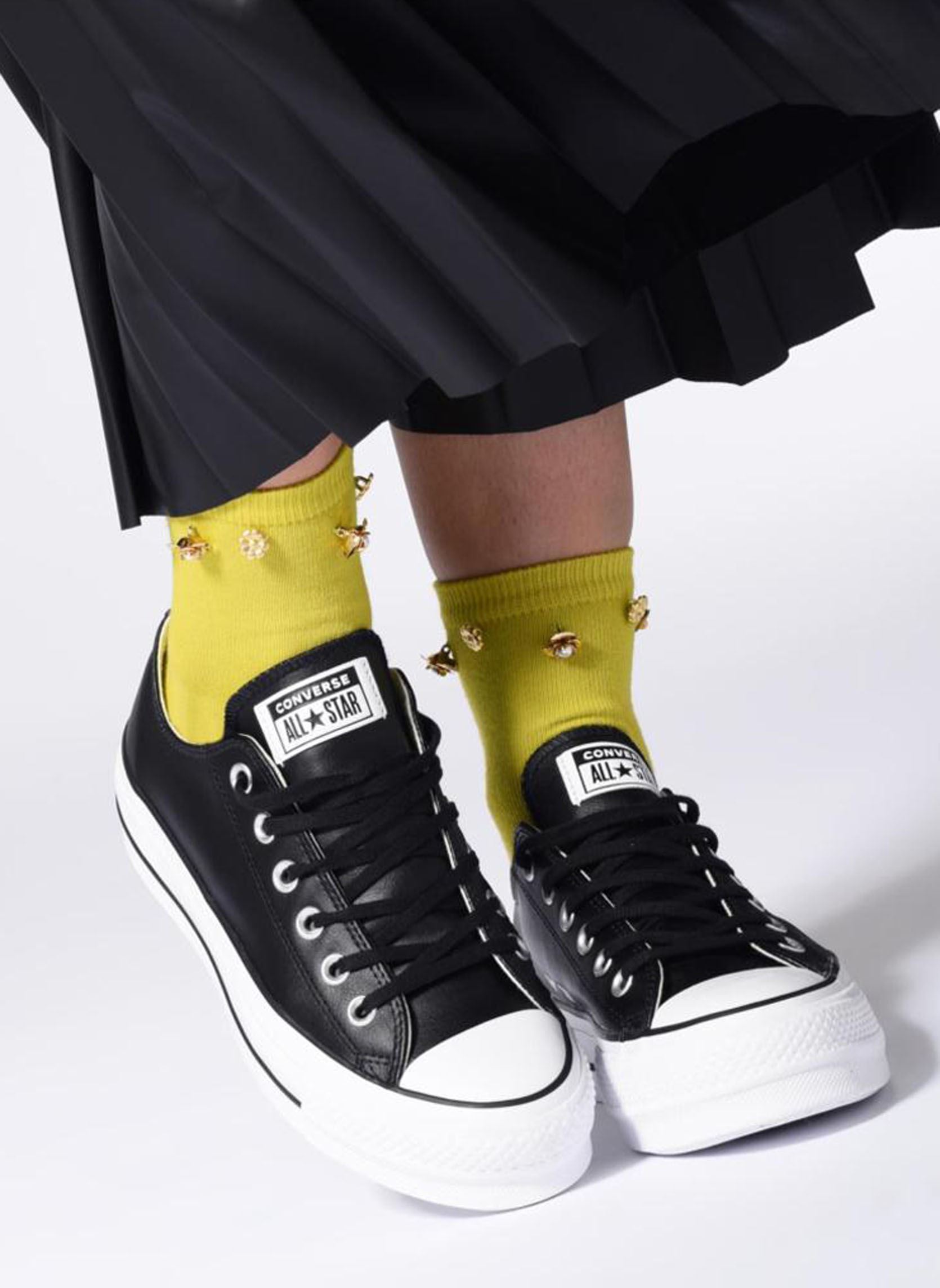 Niedrige Sneaker Chuck Taylor Lift Clean Ox damen schwarz Converse Niedrige Sneaker Chuck Taylor Lift Clean Ox damen schwarz BLACKBLACKWHITE