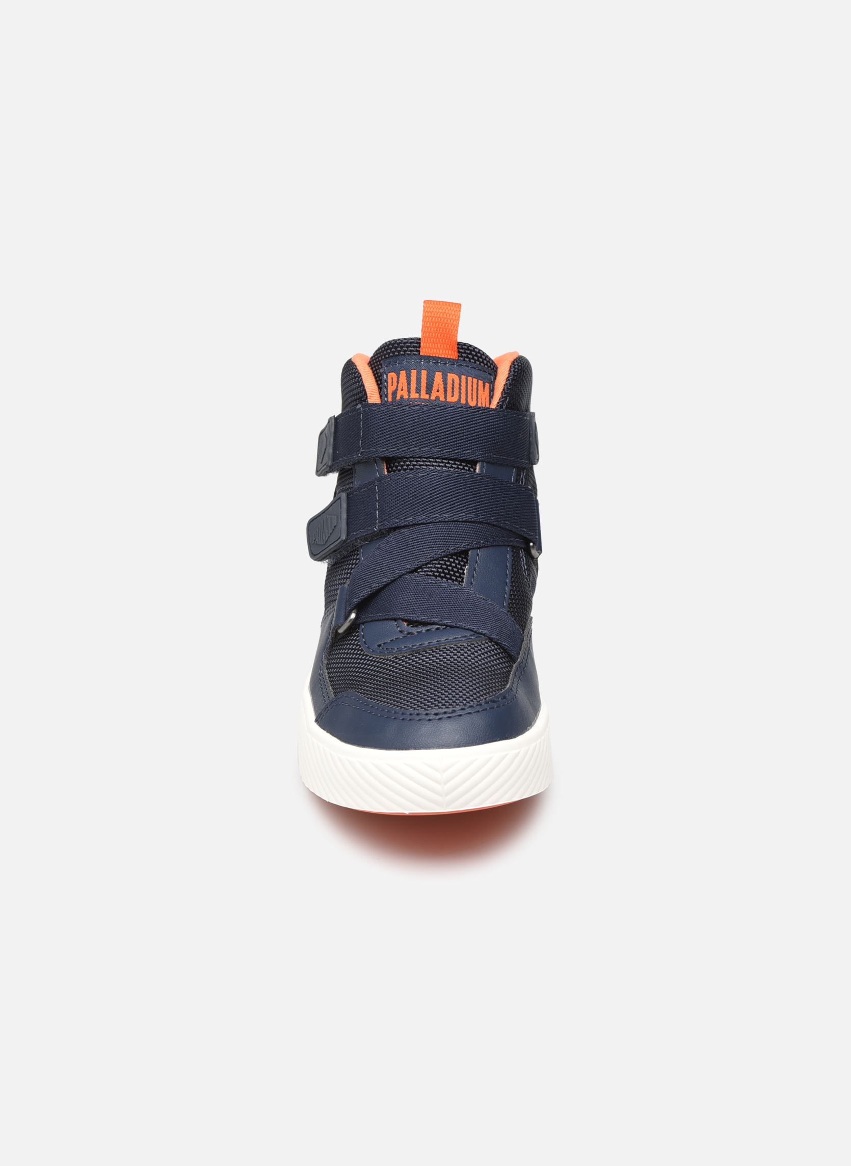 Baskets hautes PALLASTREET MID STRAP garçon bleu Palladium Baskets hautes PALLASTREET MID STRAP garçon bleu MOOD INDIGO/FIRECRACKER