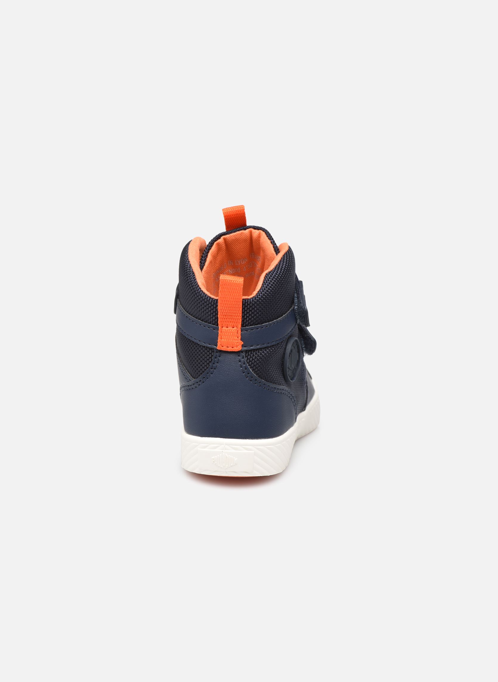 Baskets hautes PALLASTREET MID STRAP garçon bleu Palladium Baskets hautes PALLASTREET MID STRAP garçon bleu MOOD INDIGO/FIRECRACKER