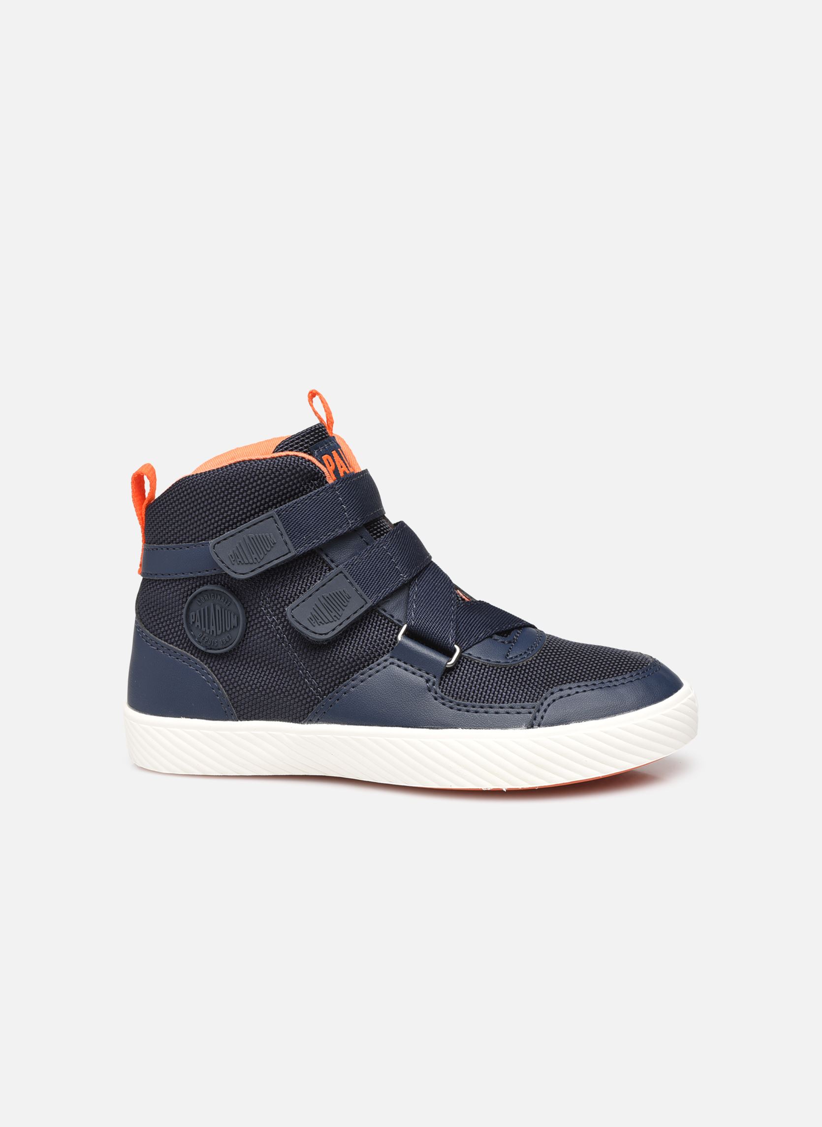 Baskets hautes PALLASTREET MID STRAP garçon bleu Palladium Baskets hautes PALLASTREET MID STRAP garçon bleu MOOD INDIGO/FIRECRACKER