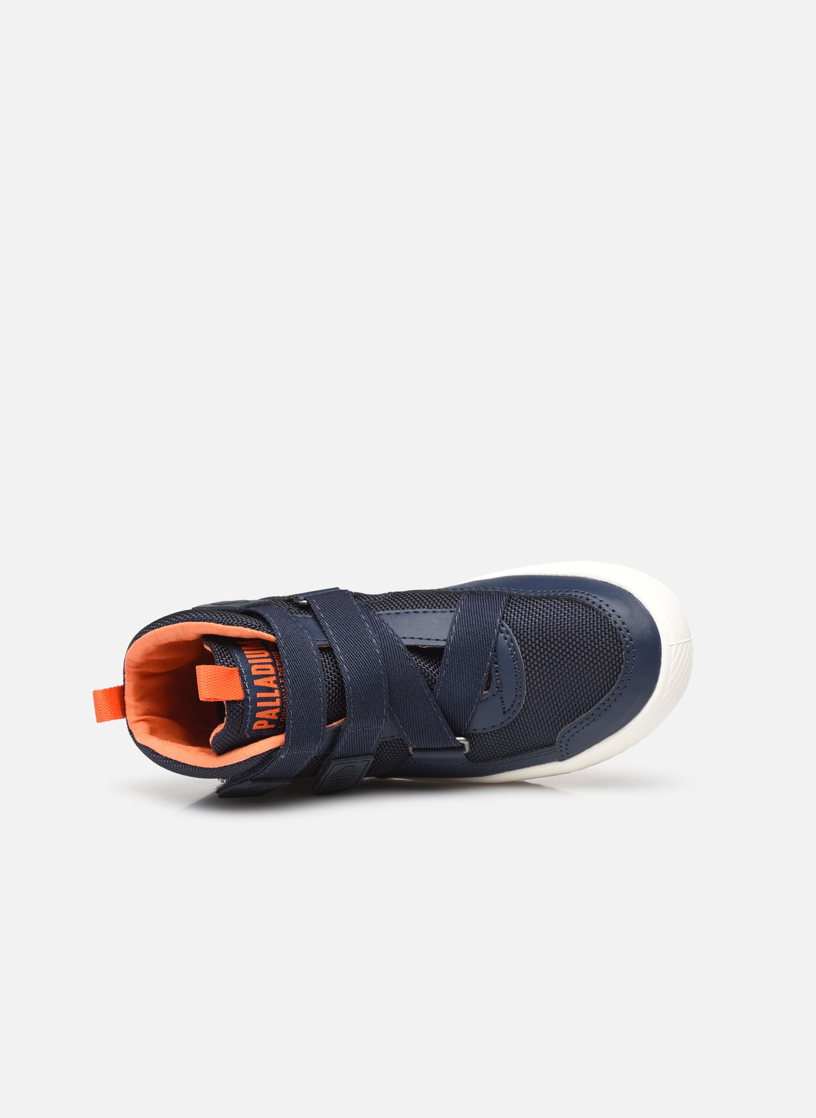 Baskets hautes PALLASTREET MID STRAP garçon bleu Palladium Baskets hautes PALLASTREET MID STRAP garçon bleu MOOD INDIGO/FIRECRACKER