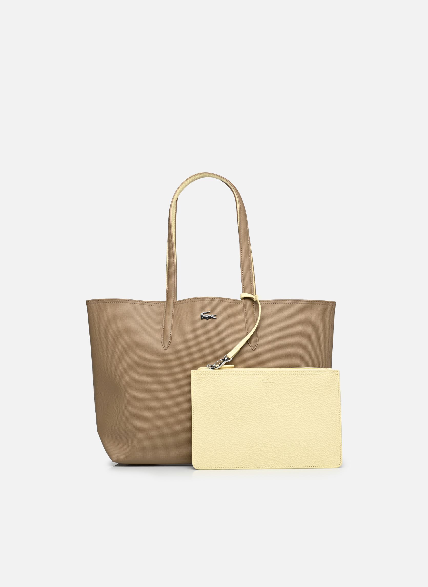 Cabas Anna Réversible Bicolore Shopping Bag femme jaune Lacoste Cabas Anna Réversible Bicolore Shopping Bag femme jaune COOKIE POUSSIN