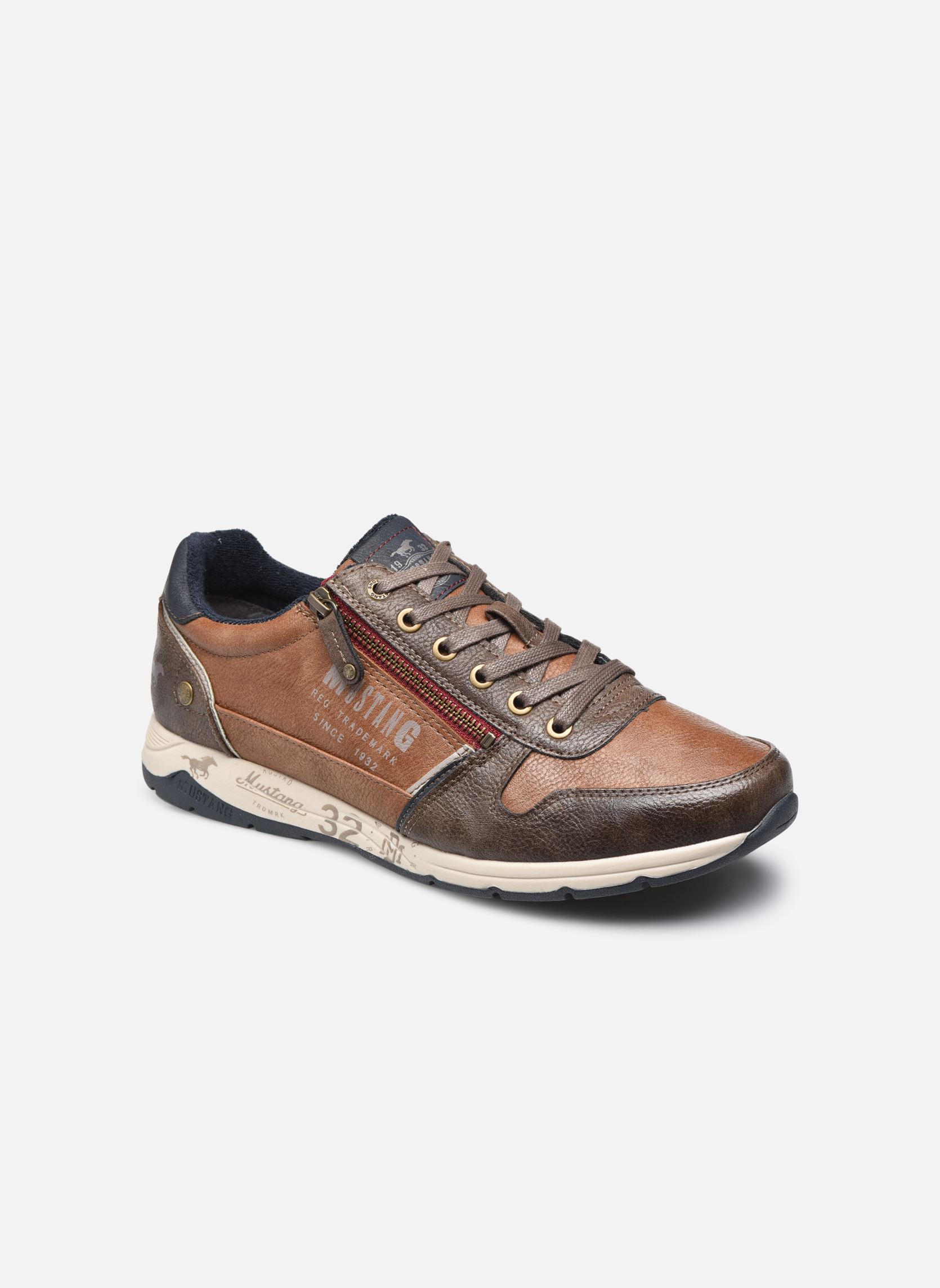 Niedrige Sneaker Jason herren braun Mustang shoes Niedrige Sneaker Jason herren braun Kastanie