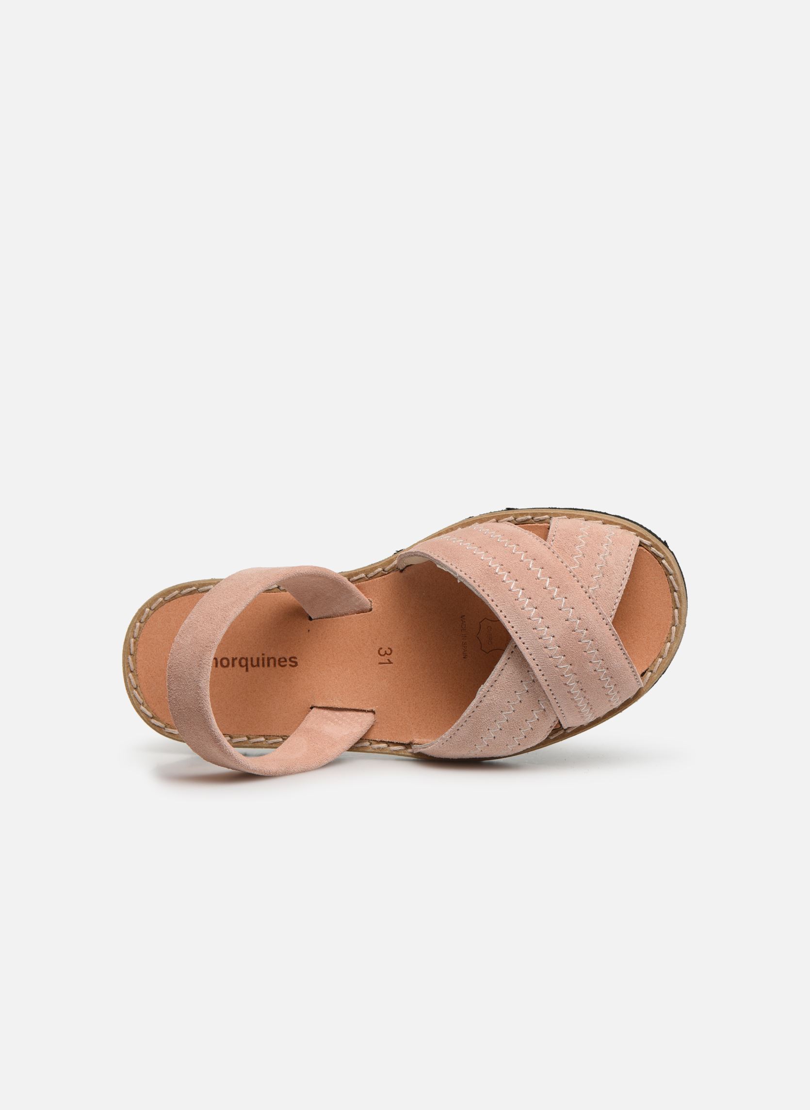Sandalen Avarca Berlin meisjes roze Minorquines Sandalen Avarca Berlin meisjes roze VELOURS ROSE