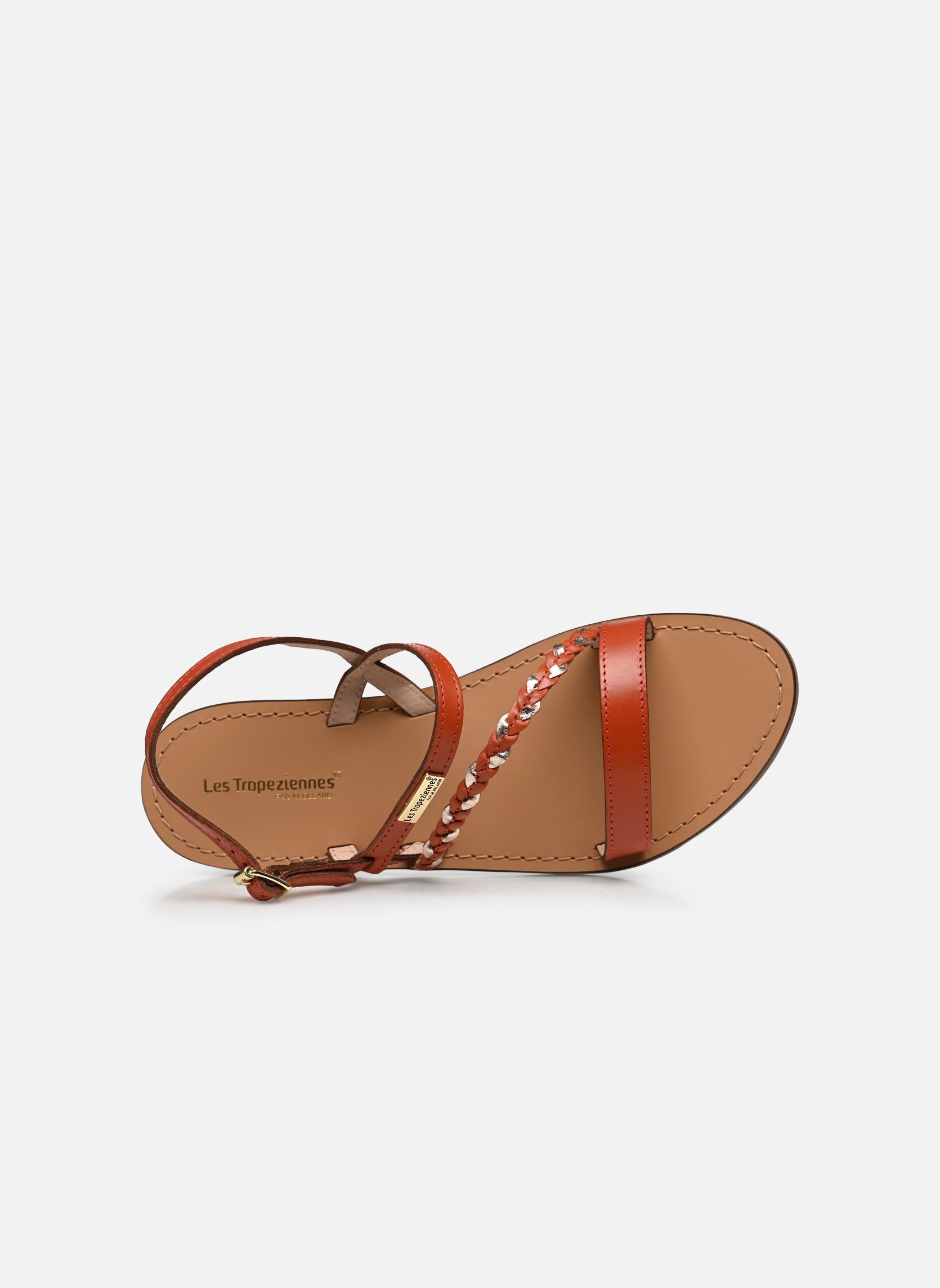 Sandales BATRESSE femme rouge Les Tropéziennes par M Belarbi Sandales BATRESSE femme rouge BRIQUE/OR