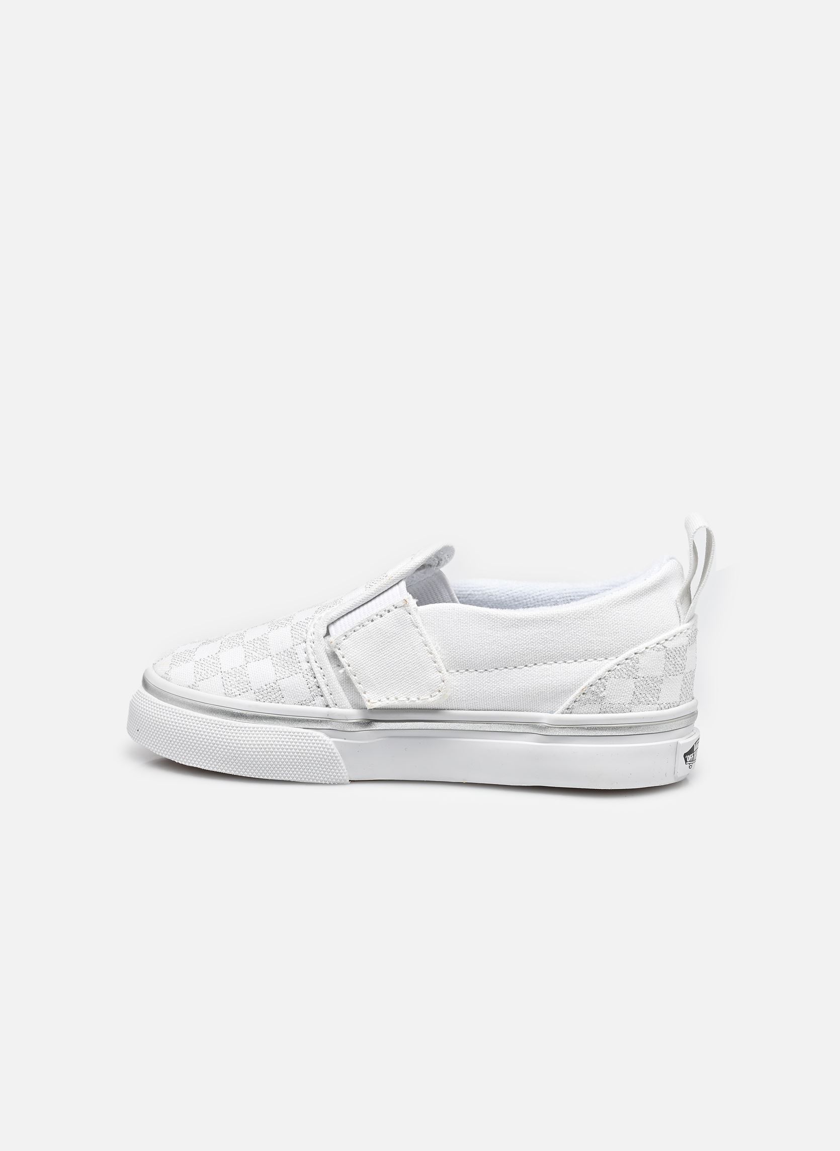 Baskets Slip-On V garçon blanc Vans Baskets Slip-On V garçon blanc METALLIC CHECKRBRD SILVER/TRUE