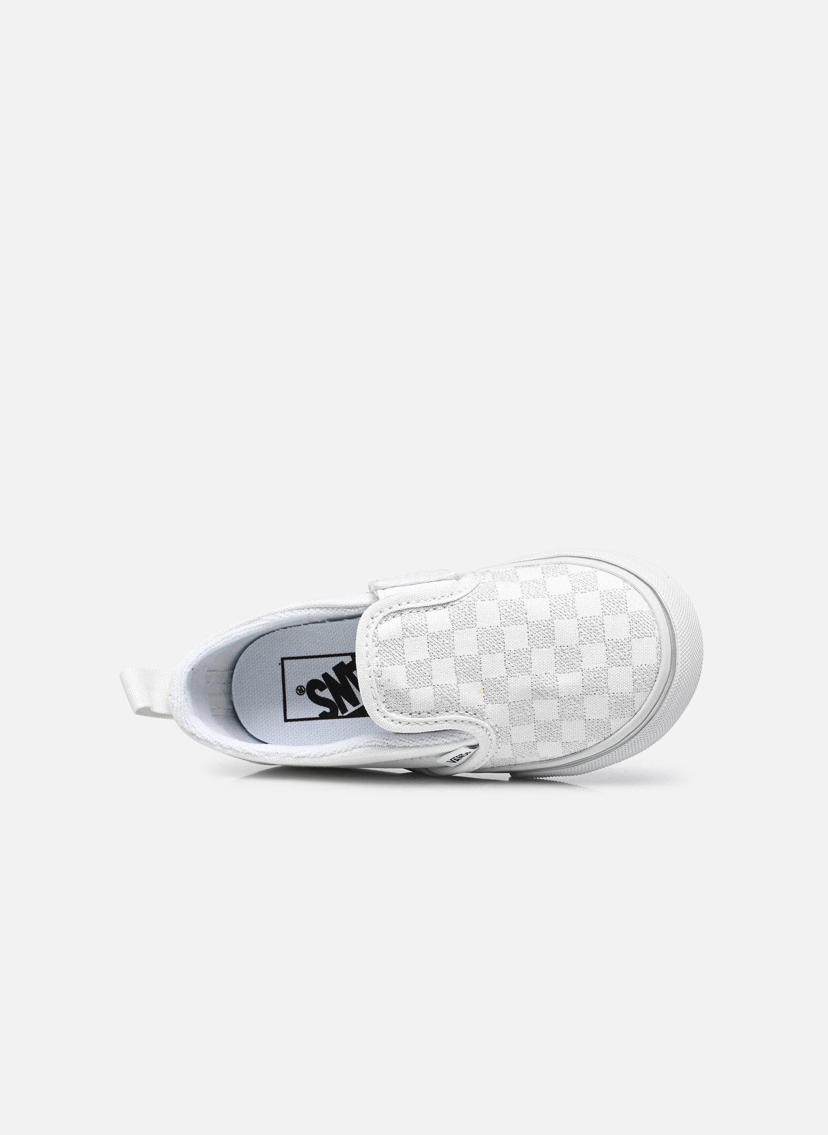 Baskets Slip-On V garçon blanc Vans Baskets Slip-On V garçon blanc METALLIC CHECKRBRD SILVER/TRUE