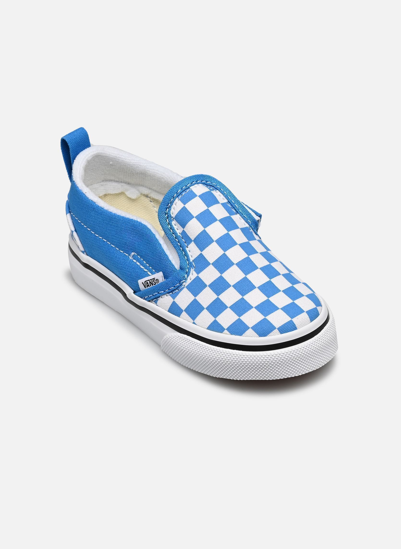 Slip ons enfant Vans Slip On V COLOR THEORY CHECKERBOARD Bright Azure - vue 2