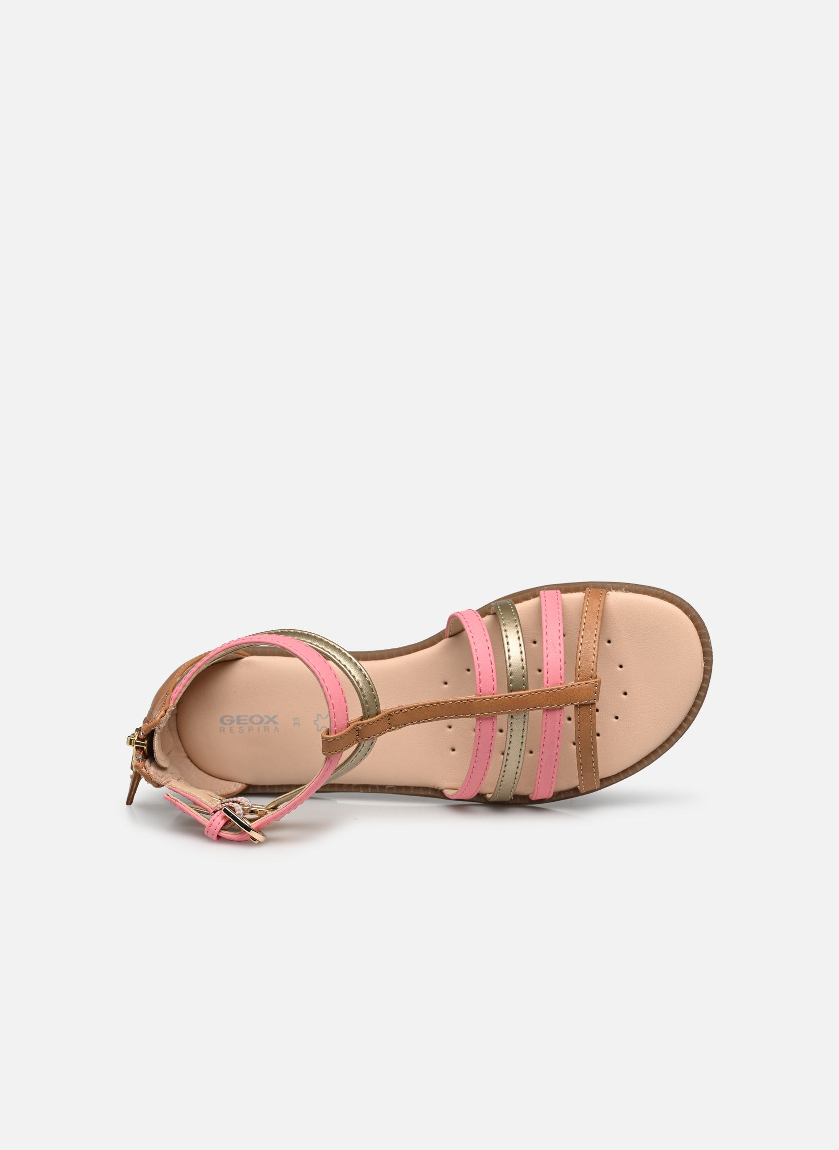 Sandalen J Sandal Karly Girl J7235D mädchen braun Geox Sandalen J Sandal Karly Girl J7235D mädchen braun Biscuit/Lt Coral