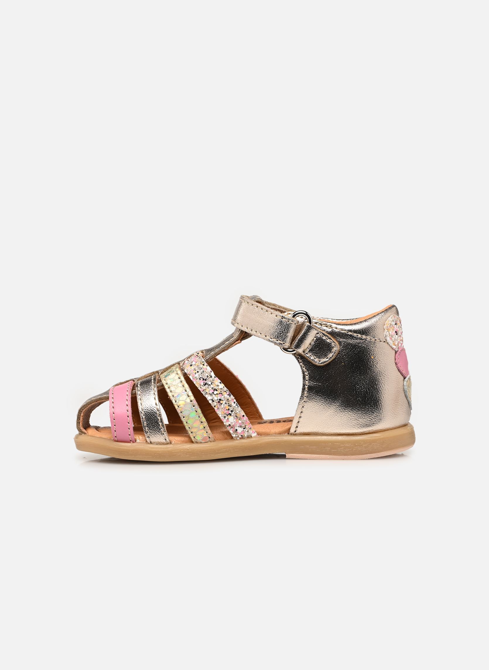 Sandalen Teriyaki meisjes zilver Babybotte Sandalen Teriyaki meisjes zilver PLATINE 1