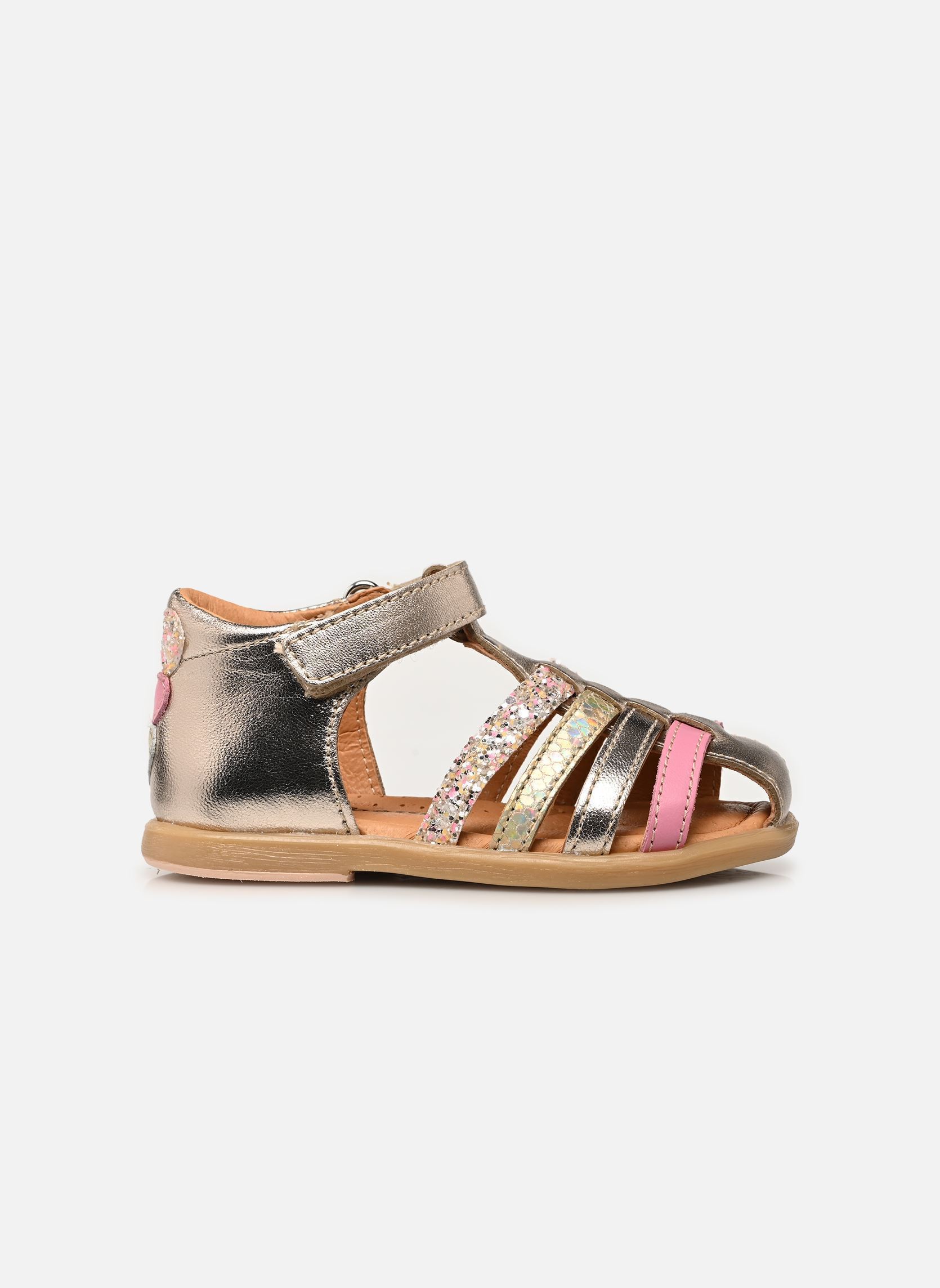 Sandalen Teriyaki meisjes zilver Babybotte Sandalen Teriyaki meisjes zilver PLATINE 1