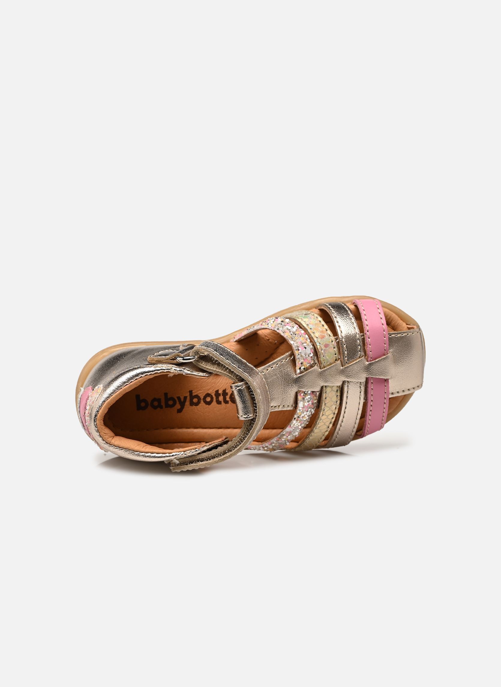 Sandalen Teriyaki meisjes zilver Babybotte Sandalen Teriyaki meisjes zilver PLATINE 1