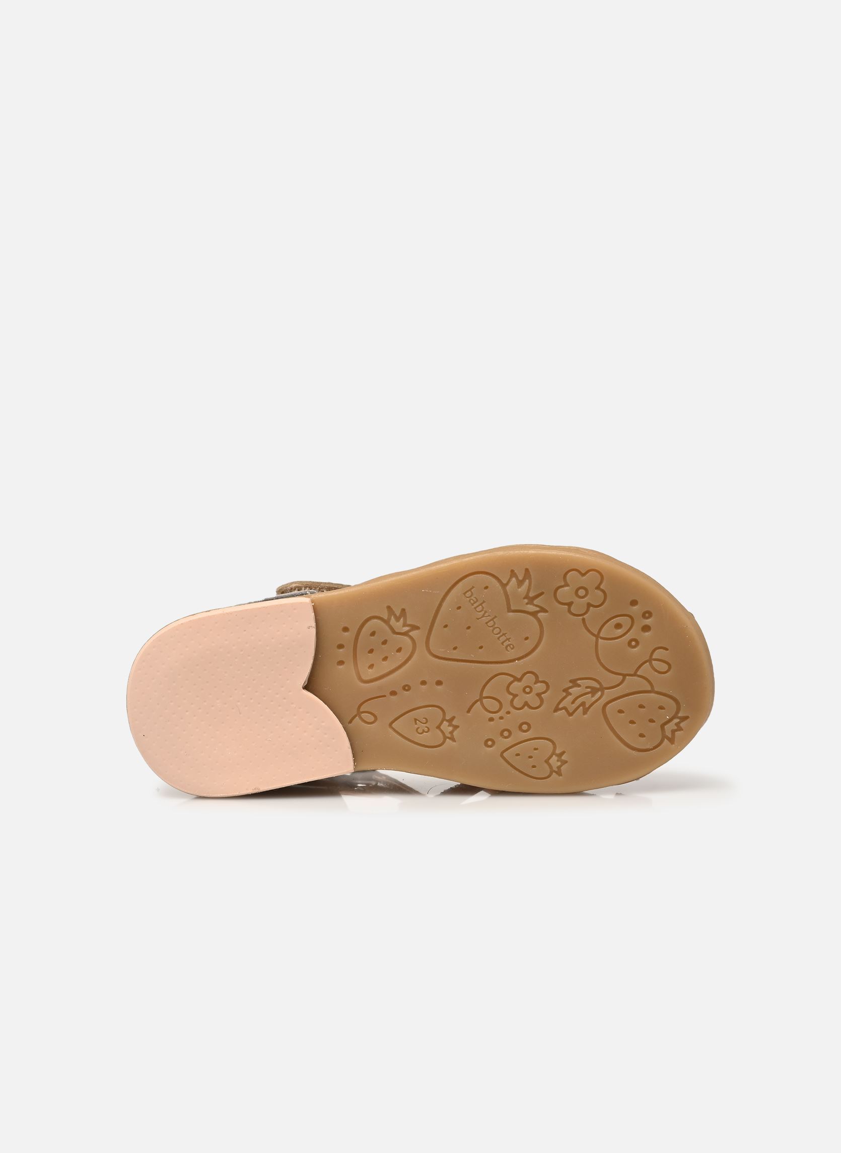 Sandalen Teriyaki meisjes zilver Babybotte Sandalen Teriyaki meisjes zilver PLATINE 1