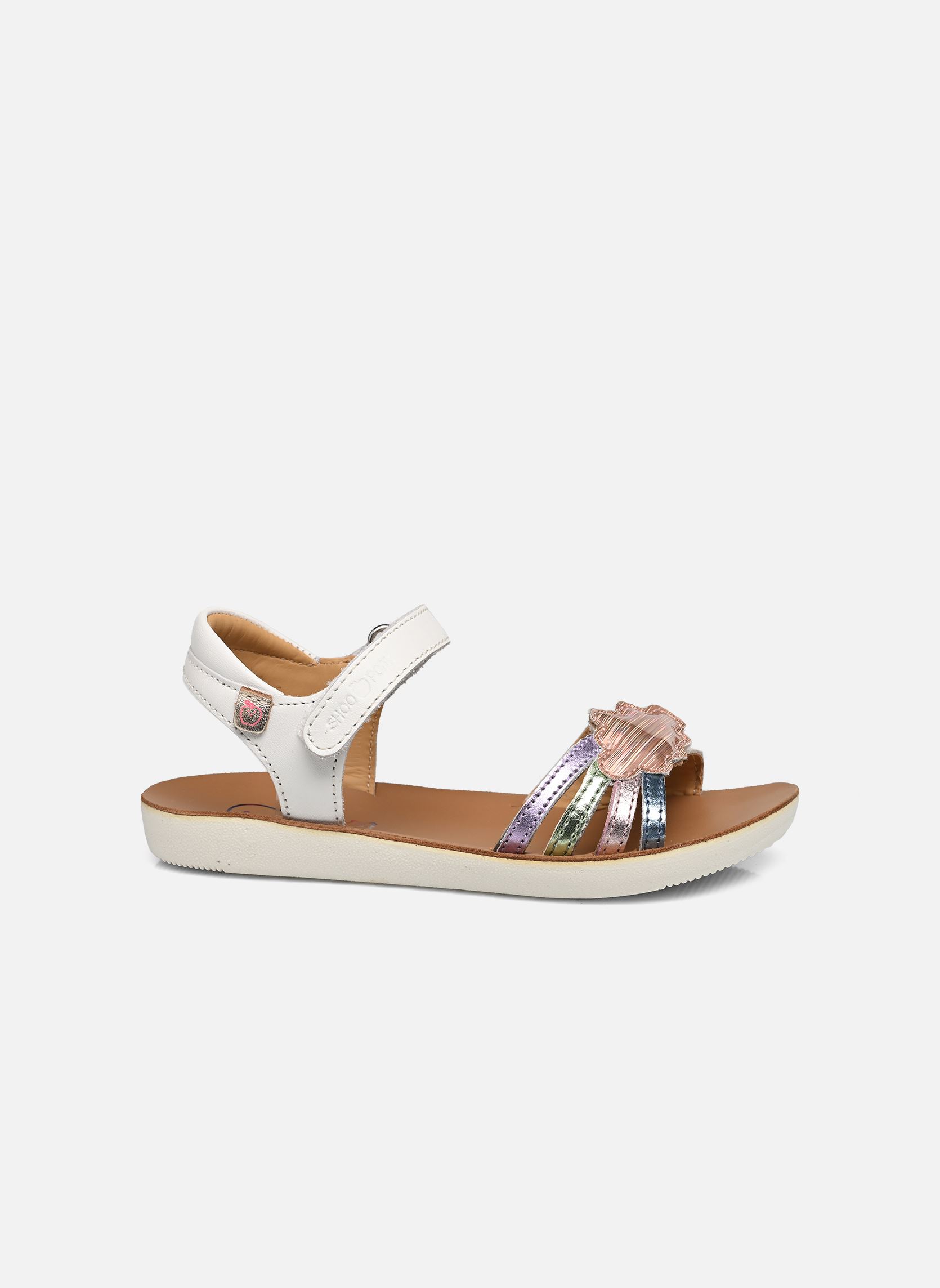 Sandales Goa Multi fille multicolore Shoo Pom Sandales Goa Multi fille multicolore WHITE PLATINE-METAL