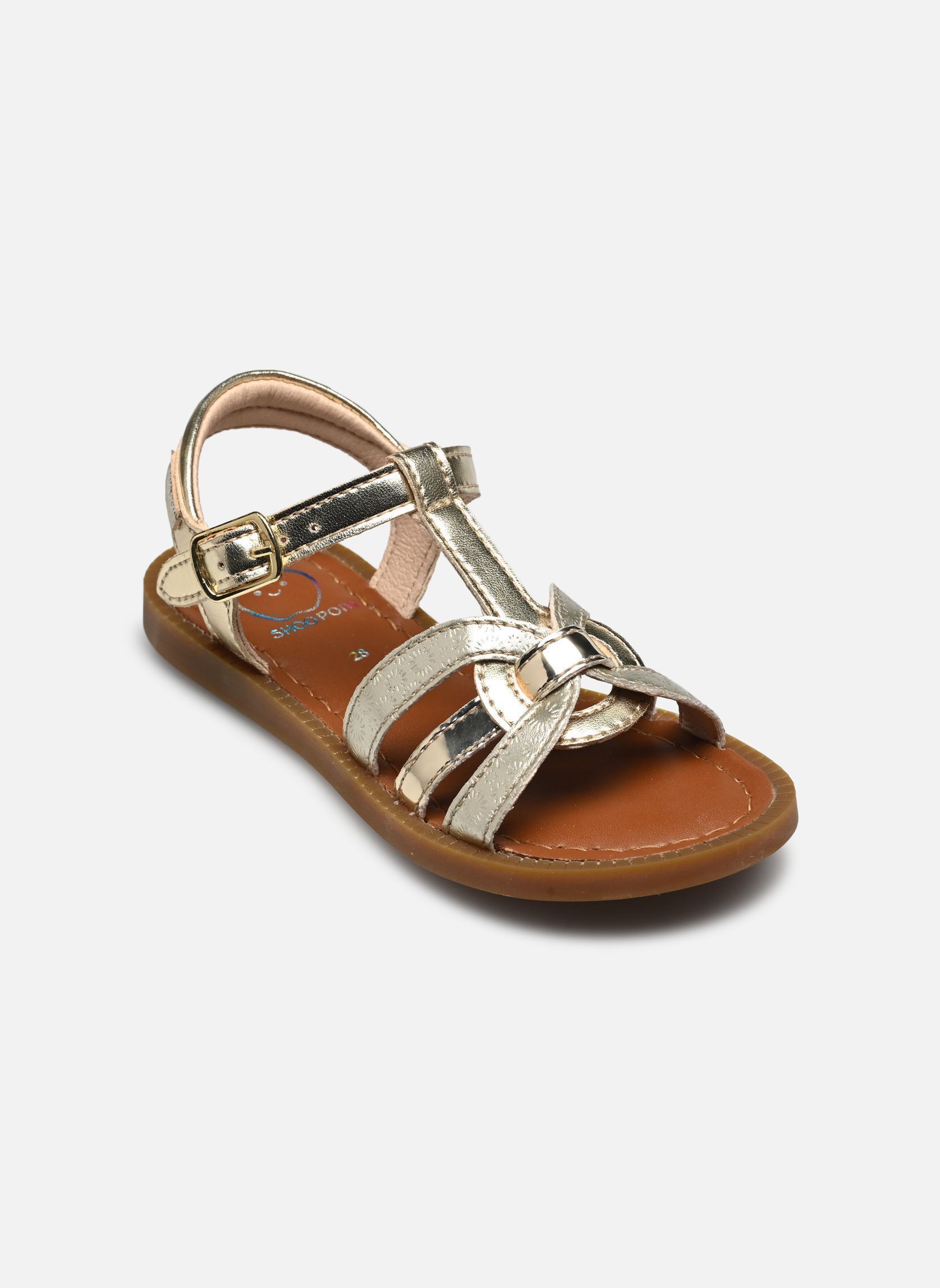 Sandales Solar Buckle fille or et bronze Shoo Pom Sandales Solar Buckle fille or et bronze PLATINE 2